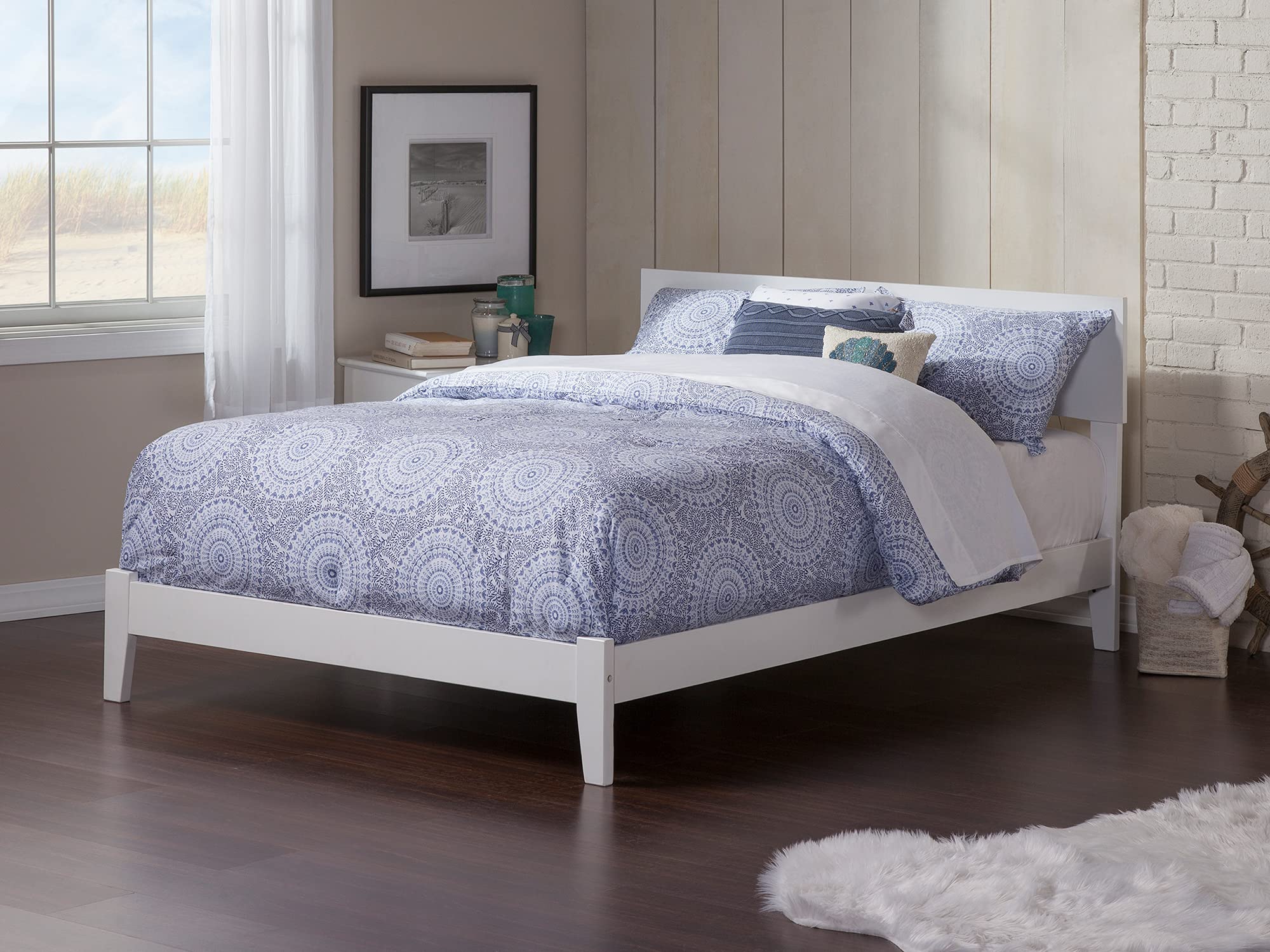 Orlando Queen Foundation Bed in White