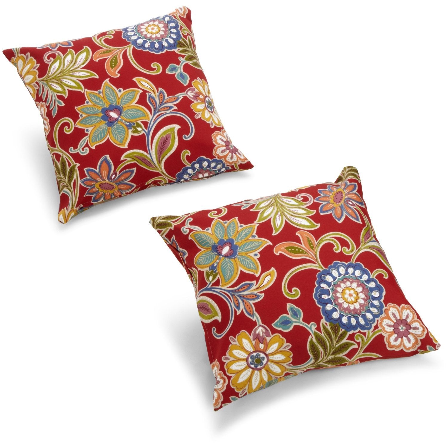 Blazing Needles 17-inch Outdoor Knife Edge Throw Pillows (Set of 2) - Alinea Pompeii