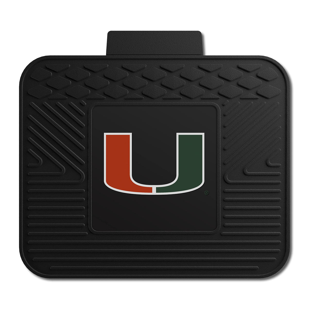 Fanmats Ncaa University Of Miami Hurricanes Vinyl Utility Mat, Black, 14X17