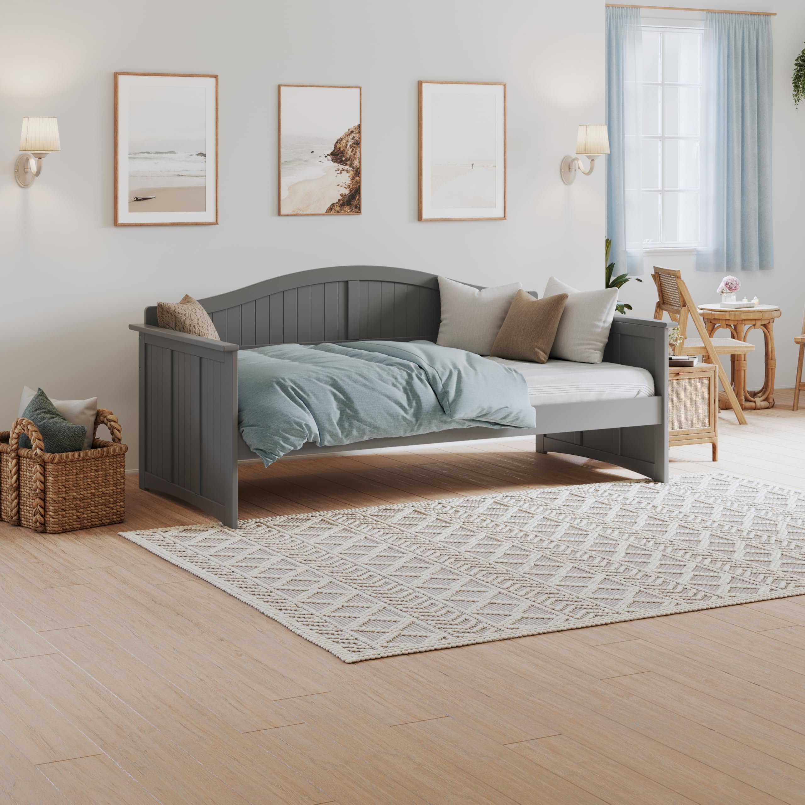 AFI Nantucket Twin Wood Daybed in Grey
