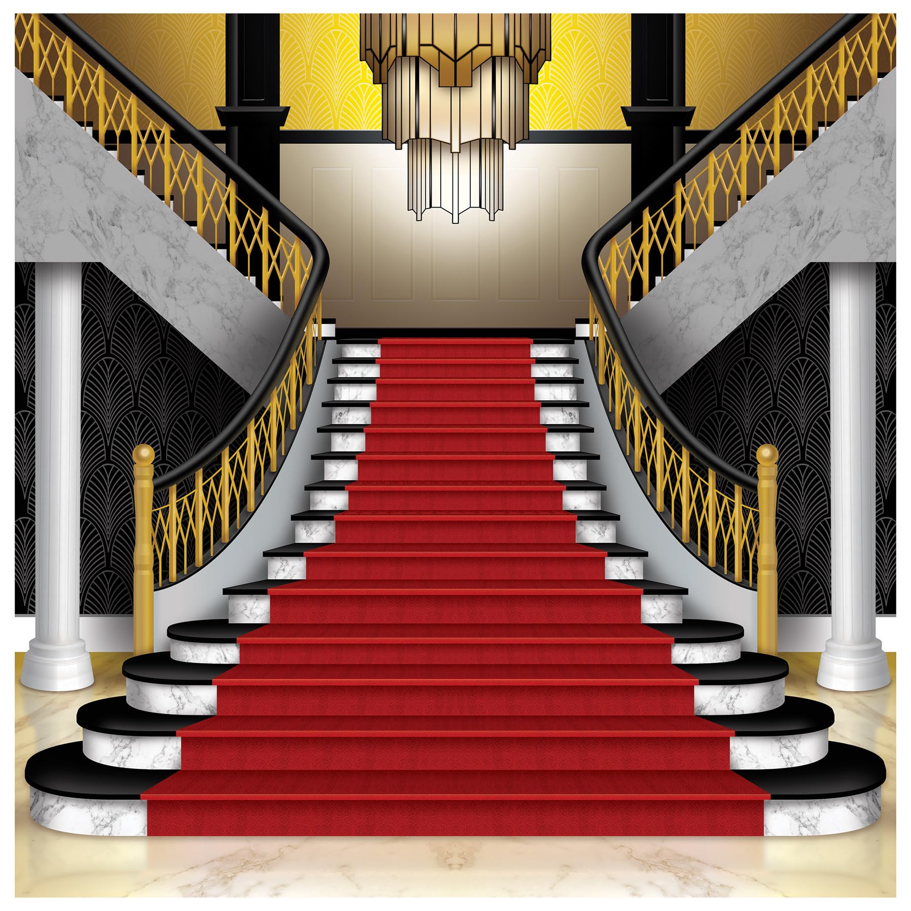 Red Carpet Grand Staircase Photo Prop