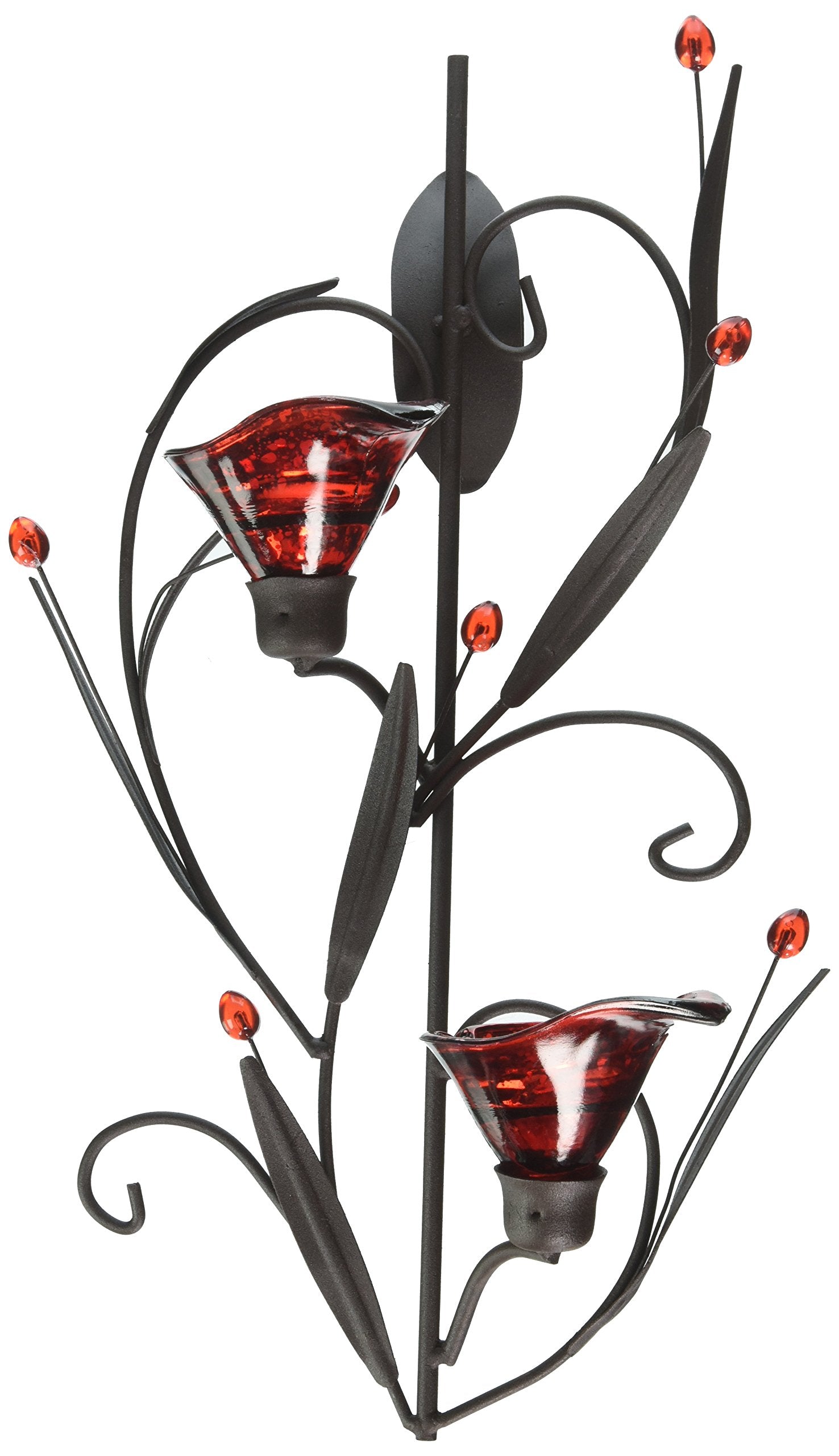RUBY BLOSSOM TEALIGHT SCONCE