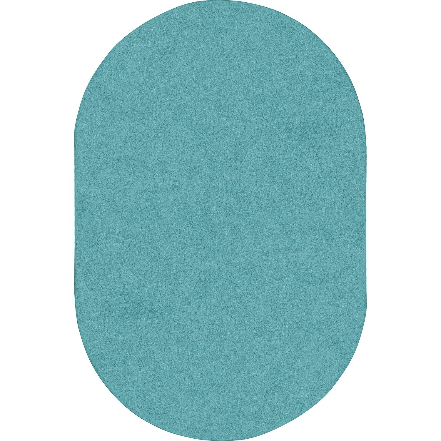 Joy Carpets Kid Essentials Just Kidding 12 x 76 Oval Indoor Area Rug in Color Seafoam
