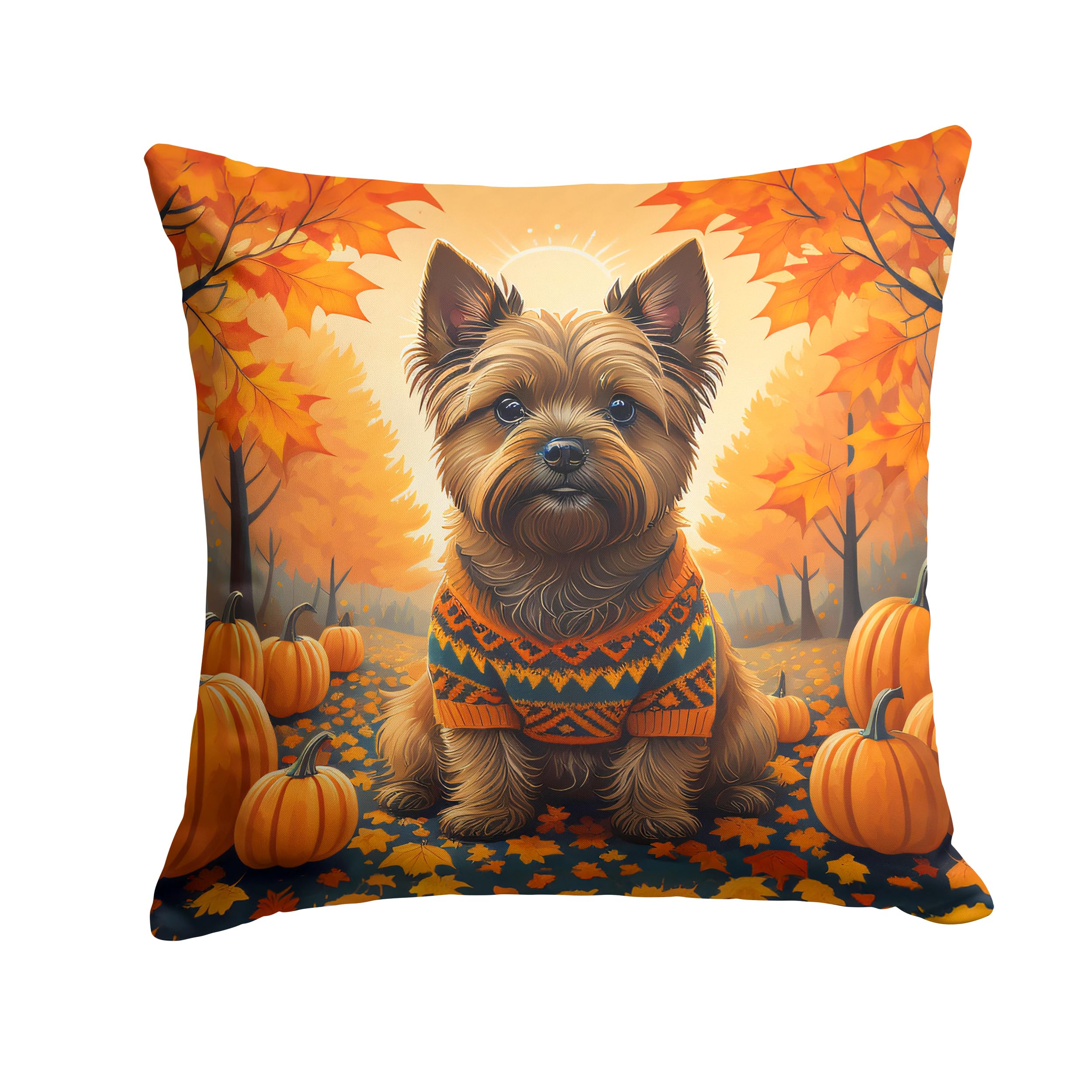 Cairn Terrier Fall Throw Pillow