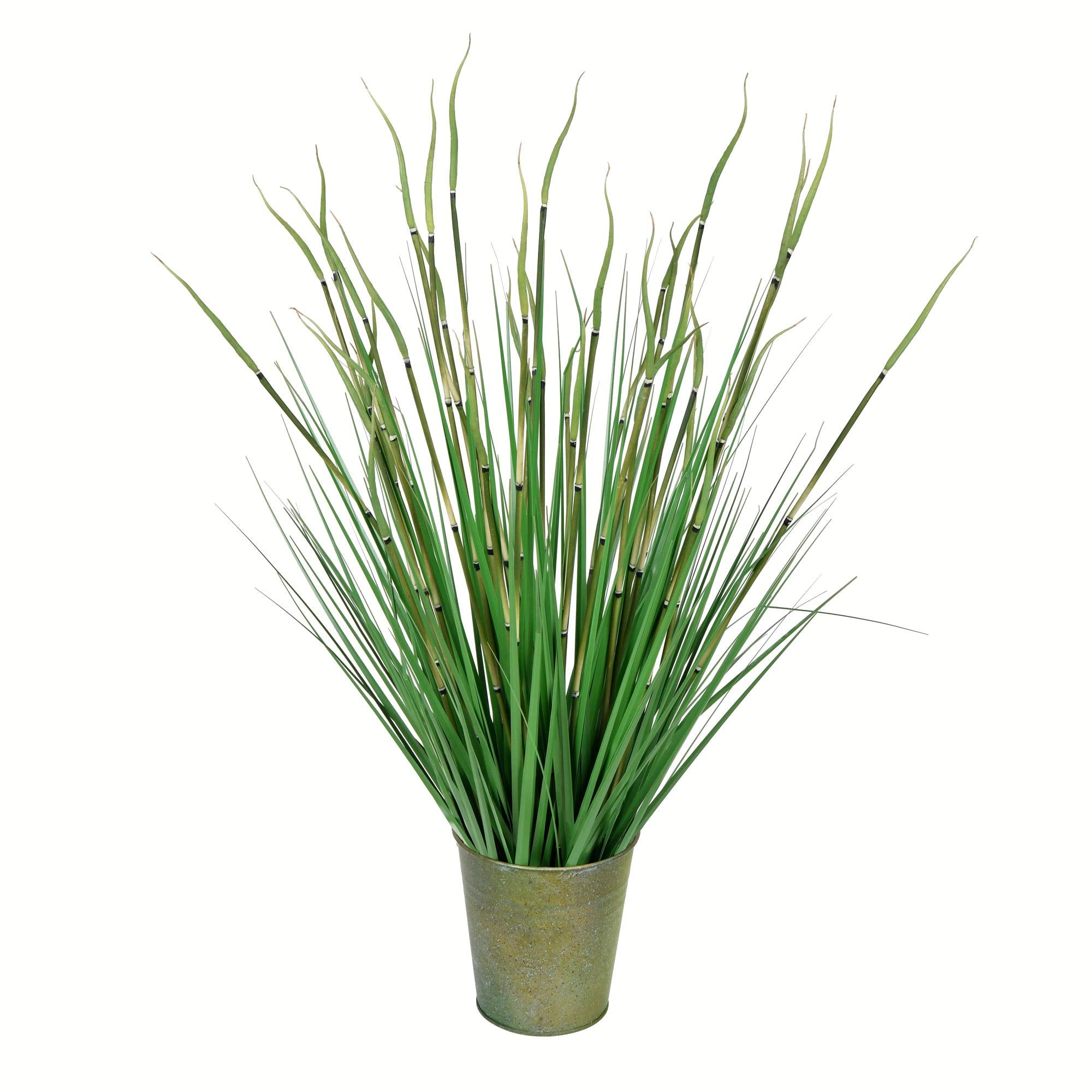 Casafoyer  28” Green Reed Grass In Iron Pot - TD190428 | (2 Units)