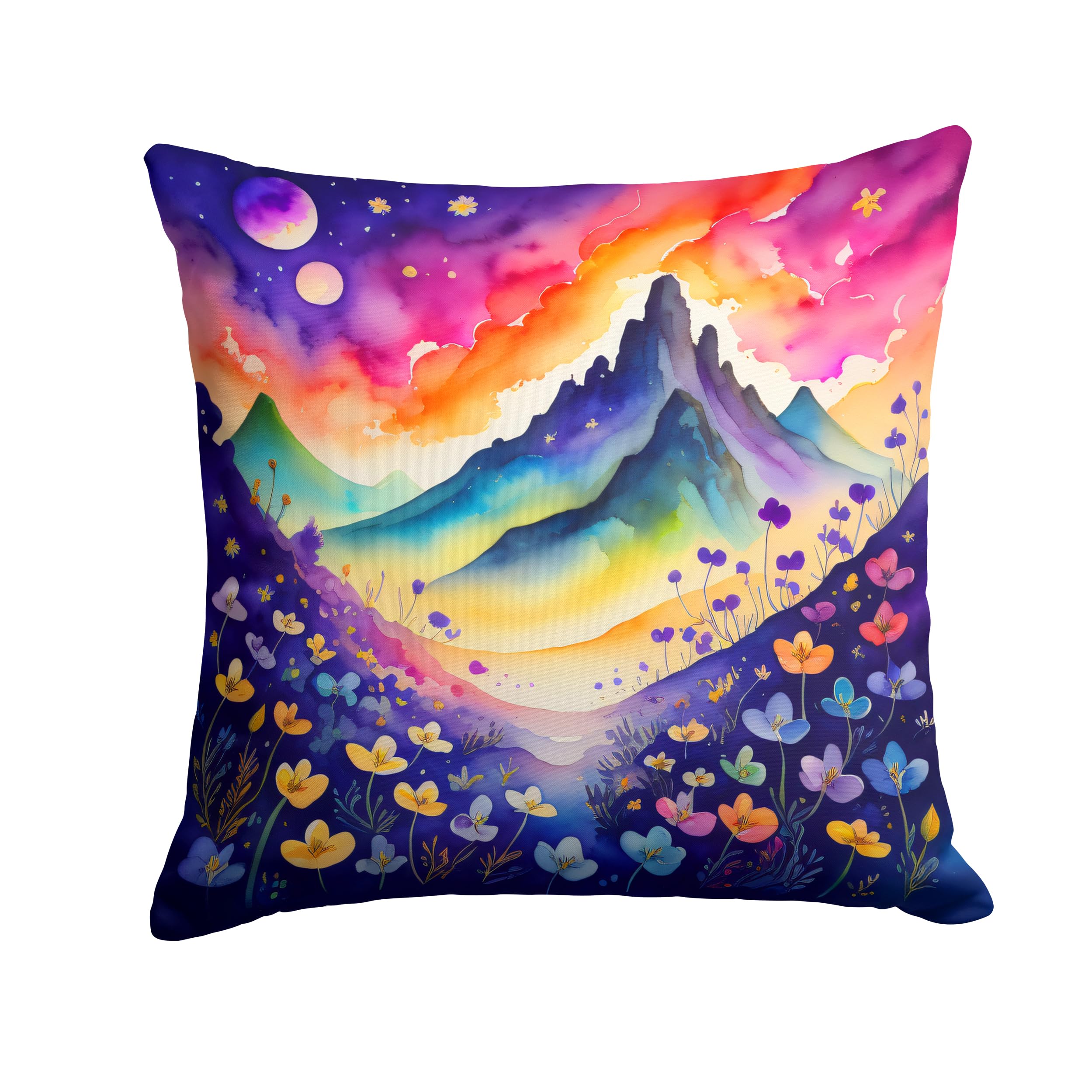 Colorful Violets Throw Pillow