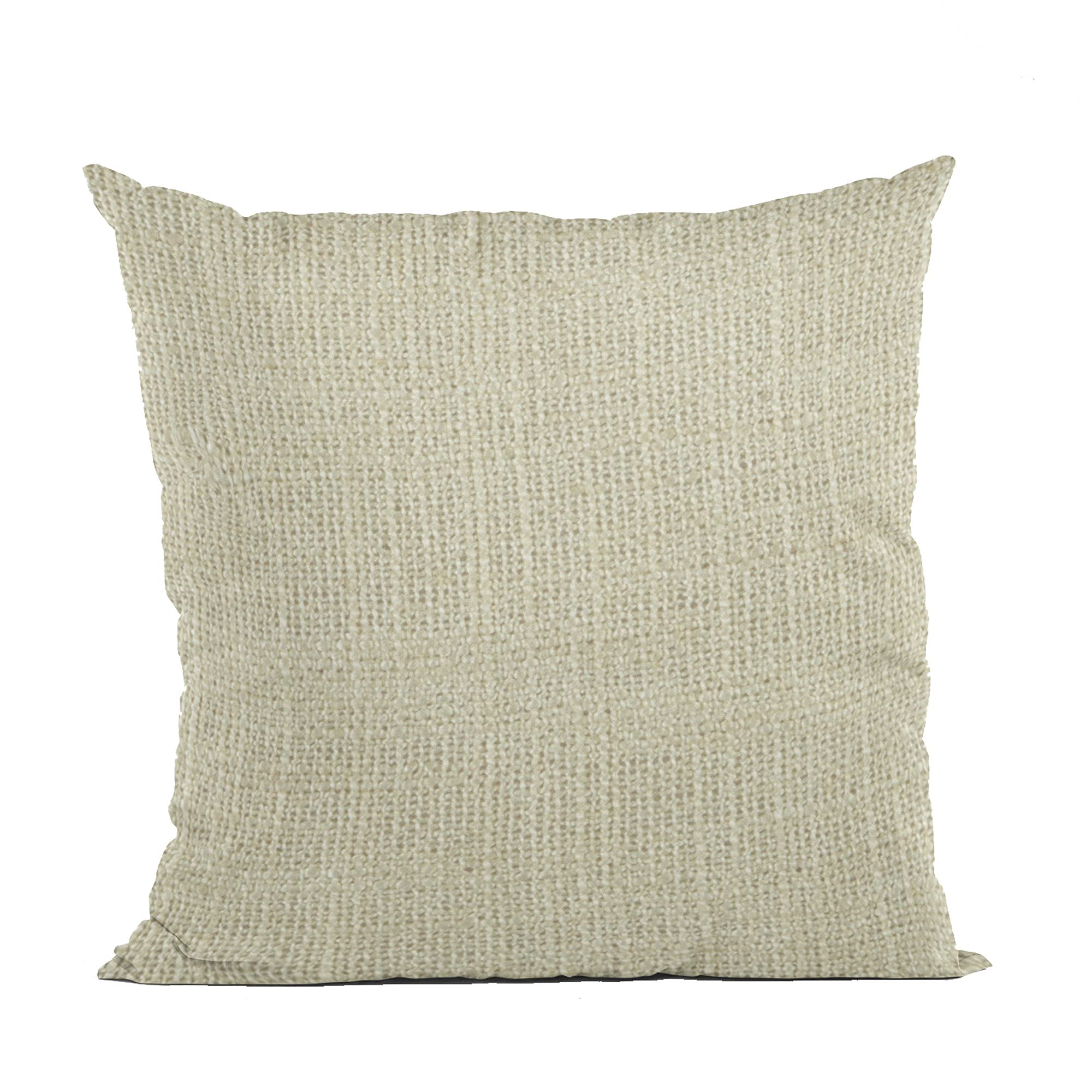 Plutus Vanilla Wall Textured Solid, With Open Weave. Luxury Throw Pillow - Double sided  20 x 20”