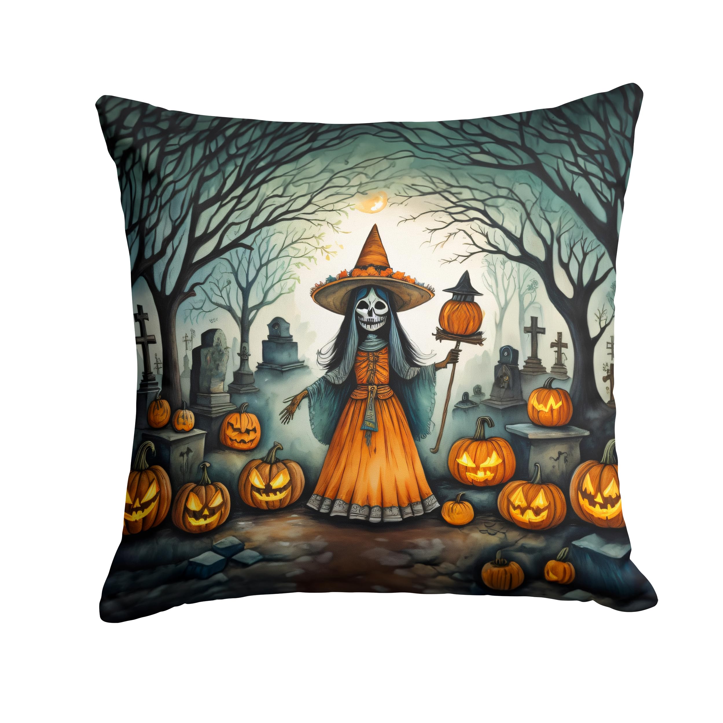 La Llorona Skeleton Spooky Halloween Throw Pillow