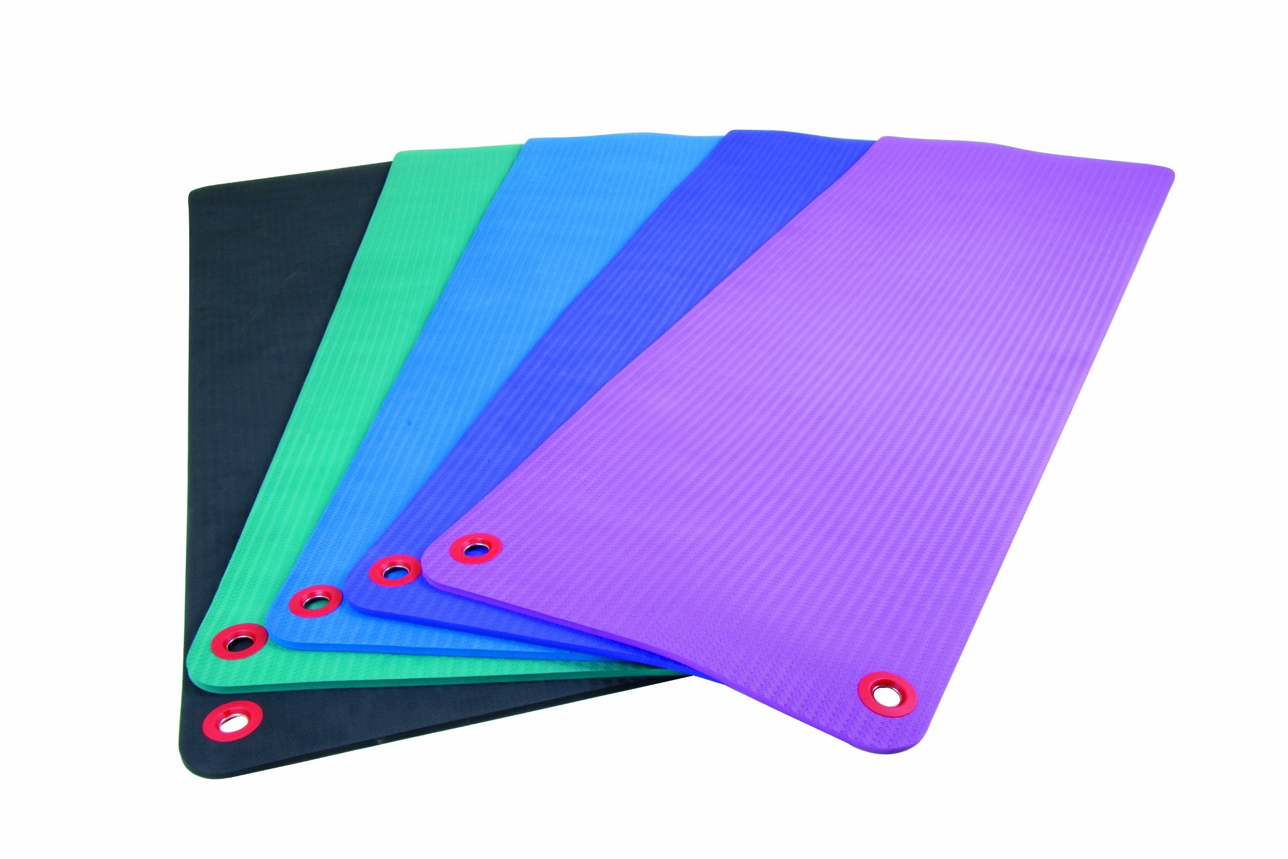 EcoWise Deluxe Workout / Fitness Mat w/eyelets, 5/8 x 23″ x 72″ - Onyx