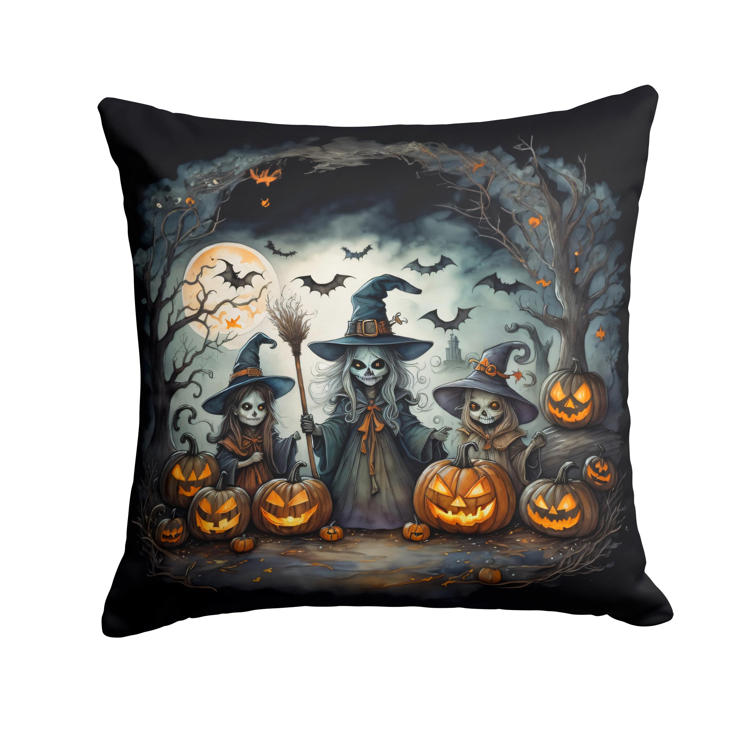 Witches Spooky Halloween Throw Pillow