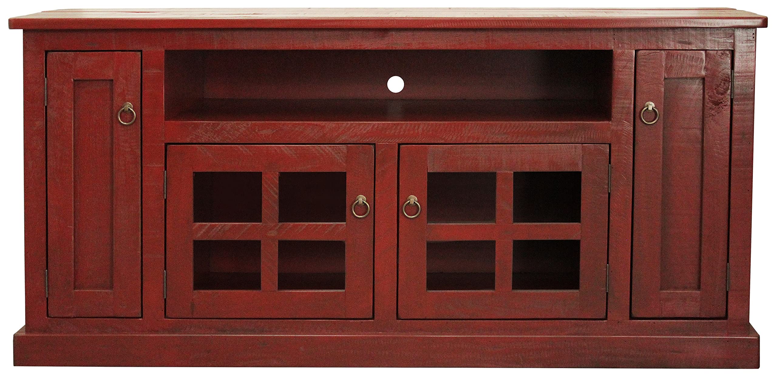 Rustic 68 TV Stand in Rustic Red