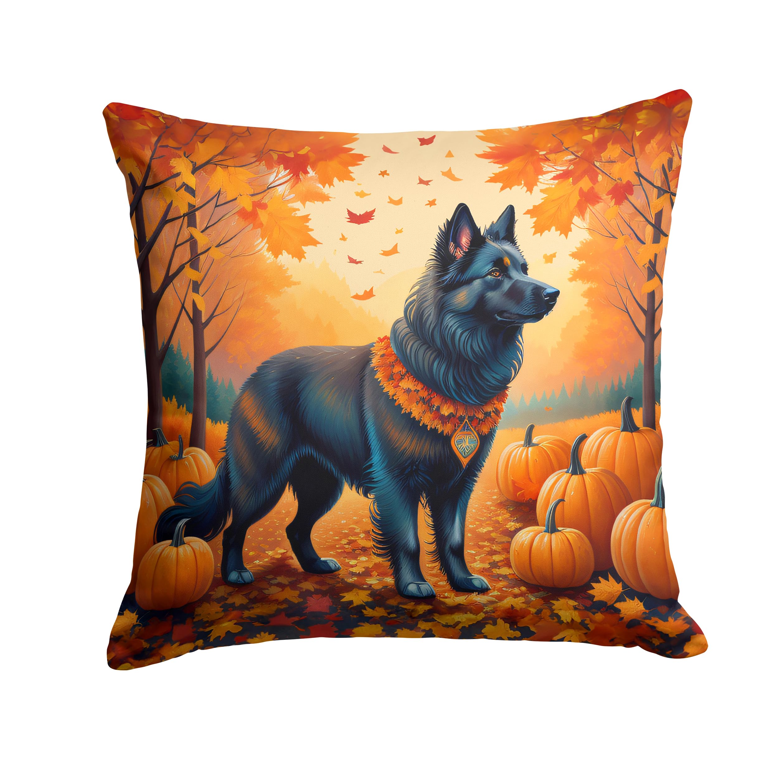 Belgian Sheepdog Fall Throw Pillow