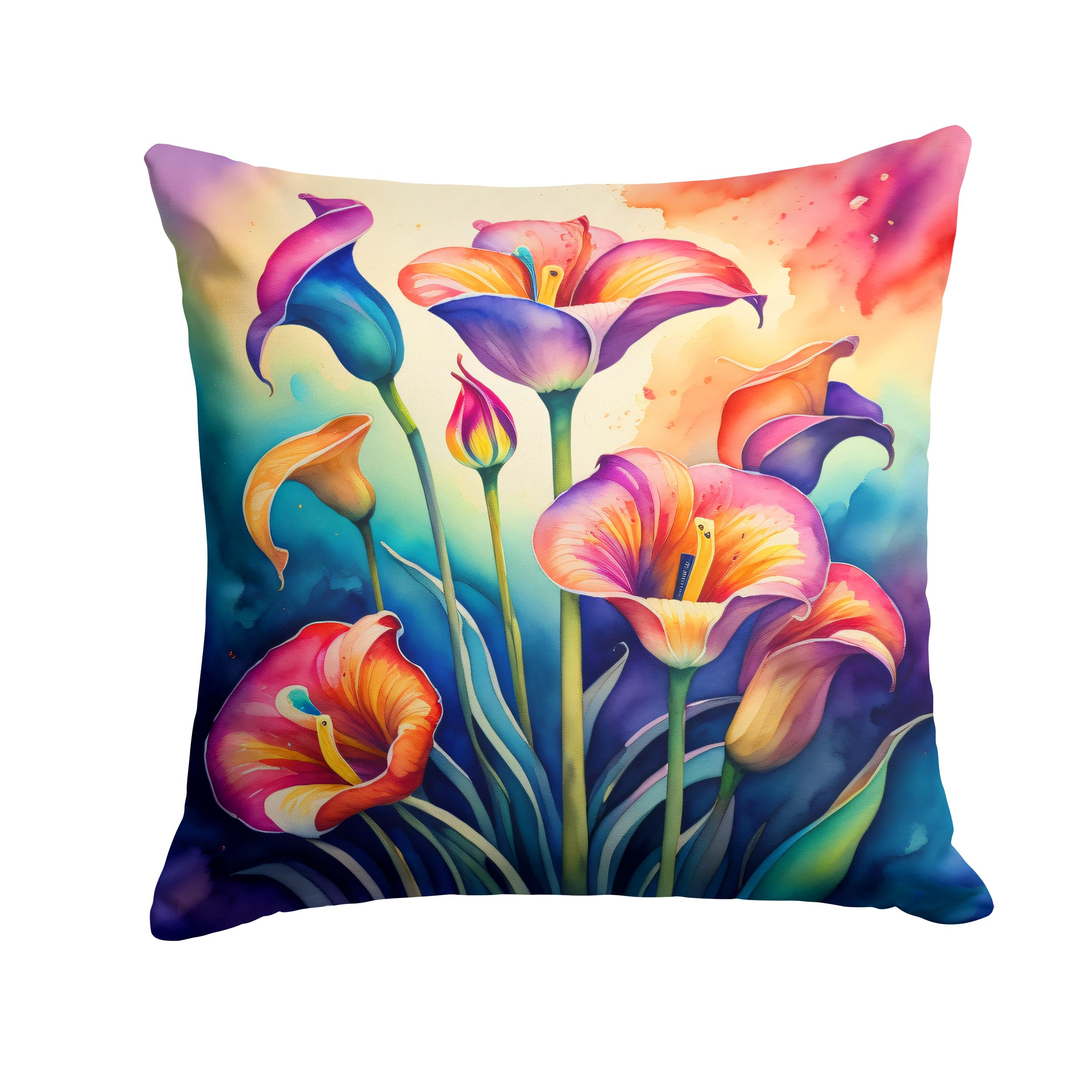 Colorful Calla Lilies Throw Pillow