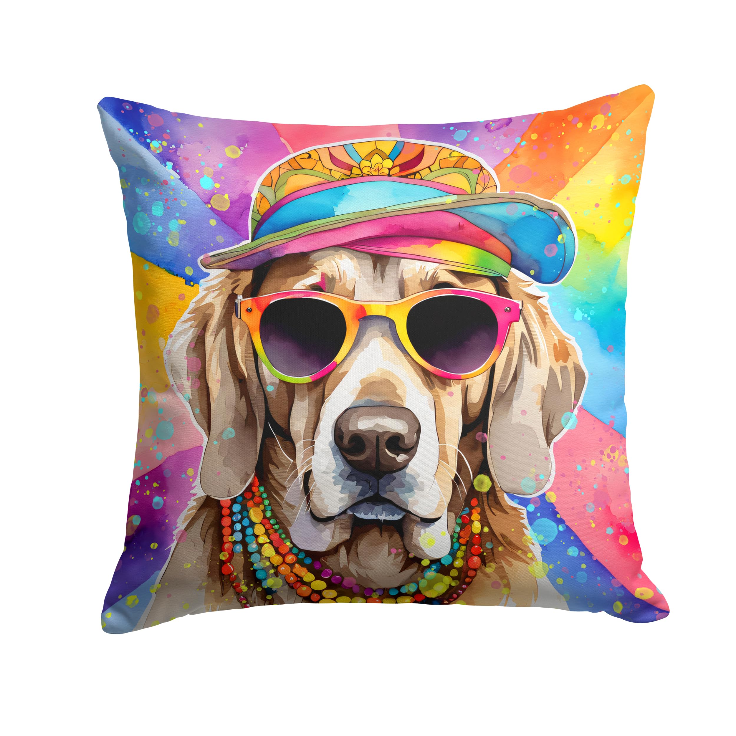 Weimaraner Hippie Dawg Throw Pillow