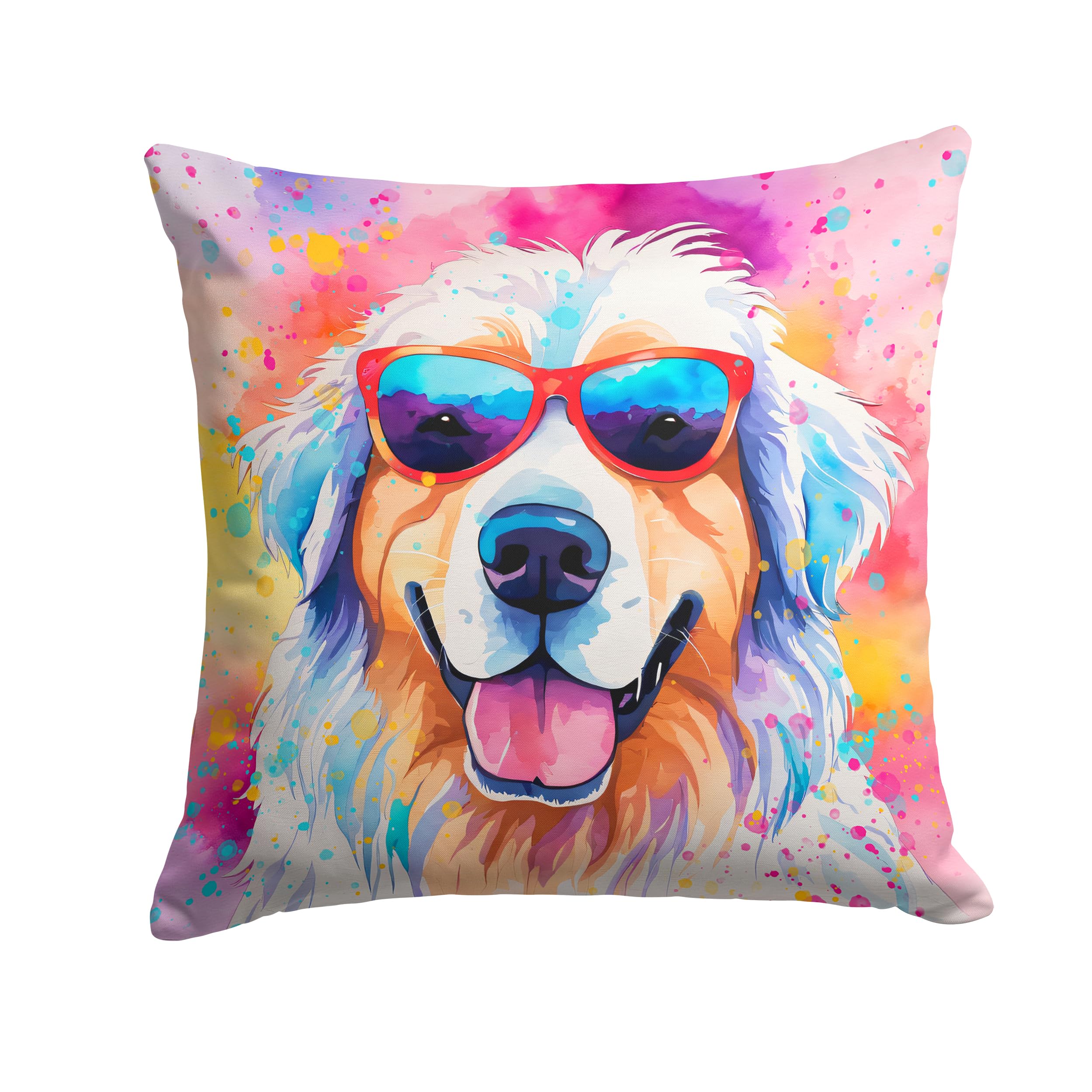 Great Pyrenees Hippie Dawg Throw Pillow
