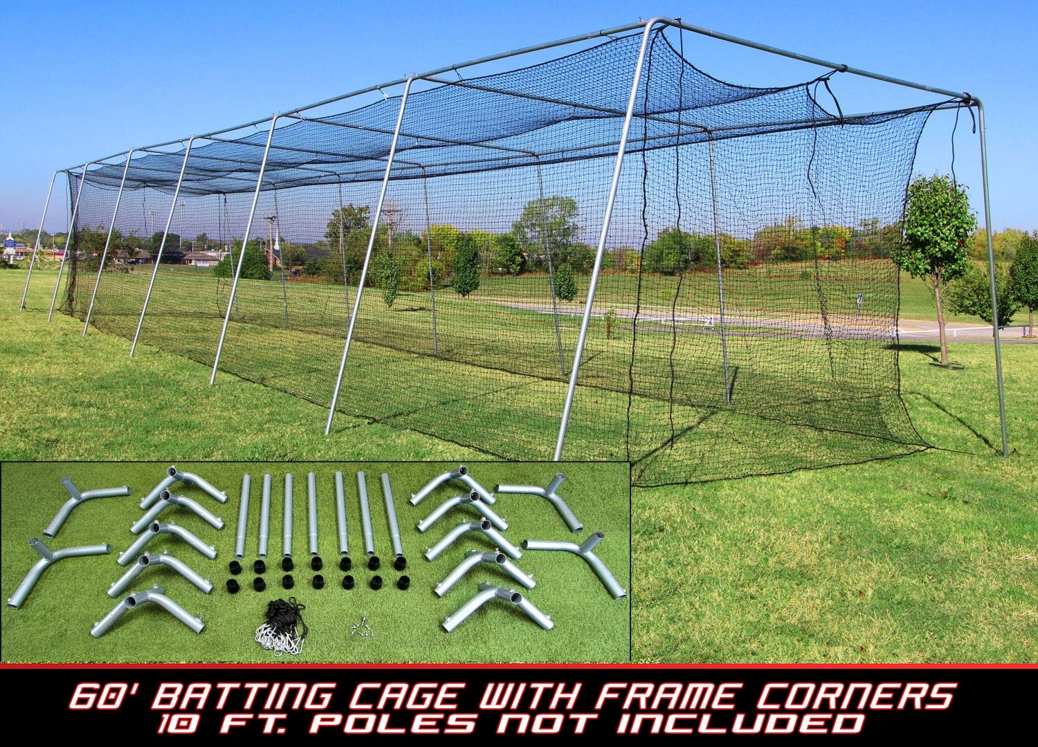Cimarron 60x12x10 #24 Batting Cage and Frame Corners