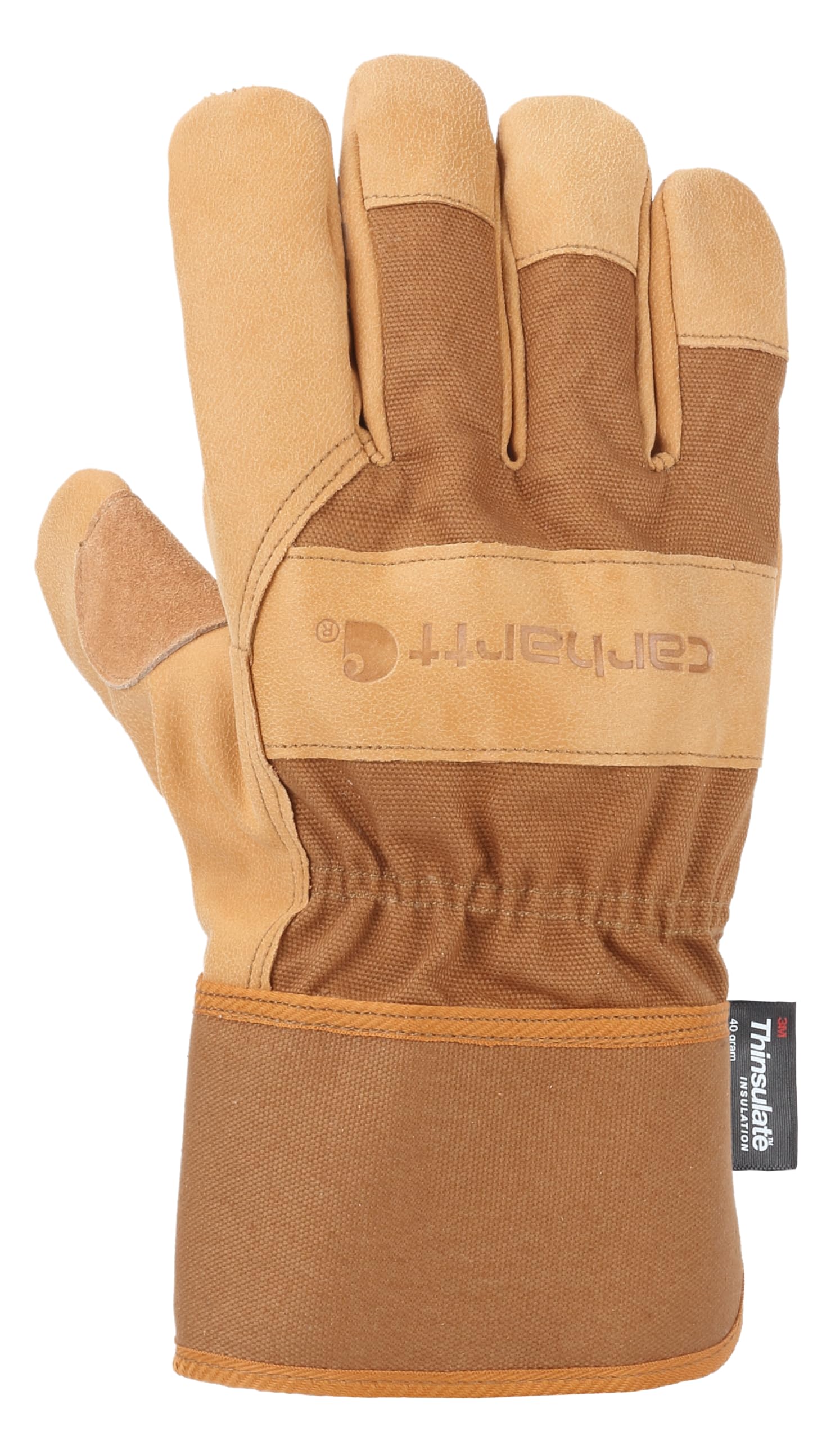 Carhartt Mens Indoor/Outdoor Winter Work Gloves Brown L 1 pair