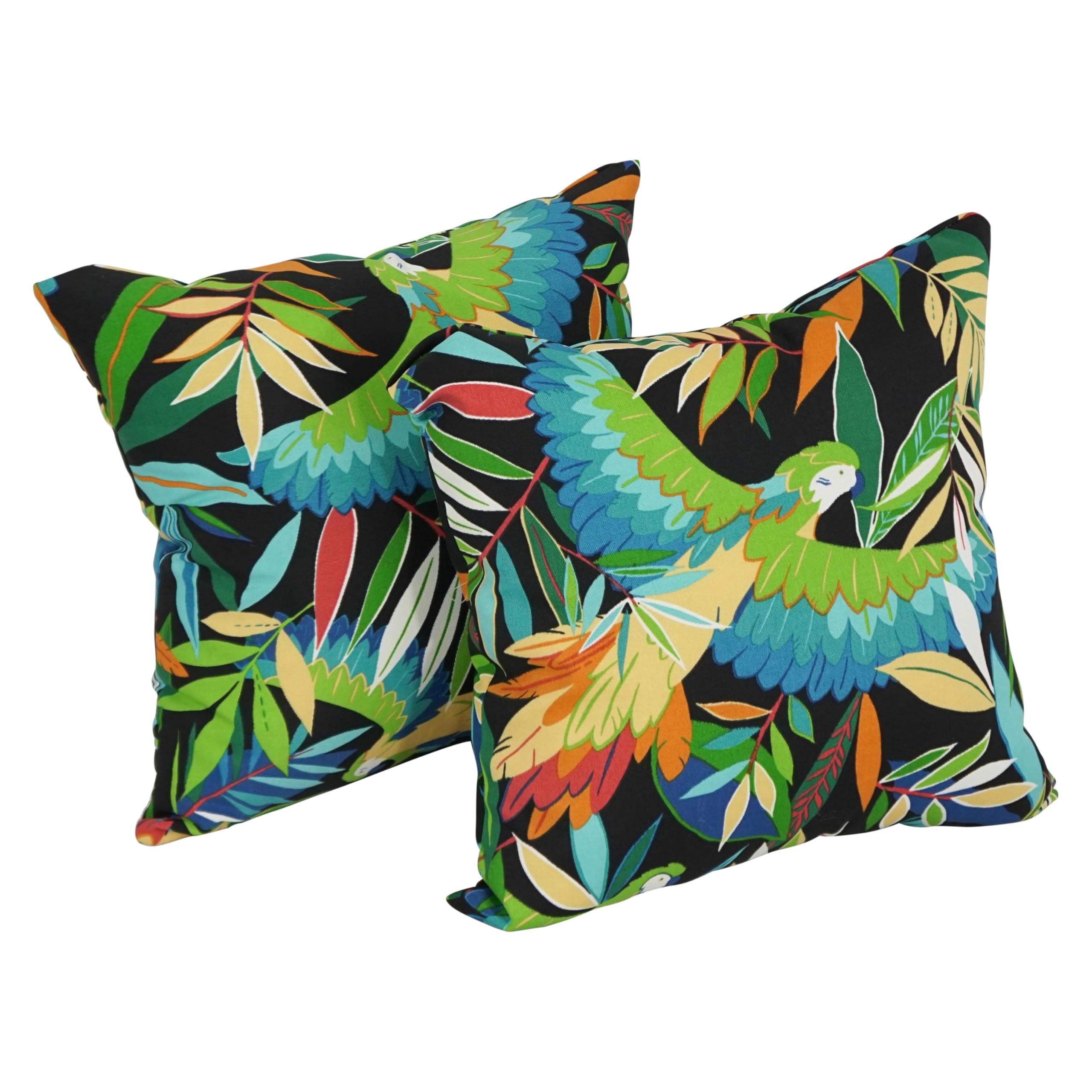 17-inch Square Solid Polyester Outdoor Throw Pillows (Set of 4)