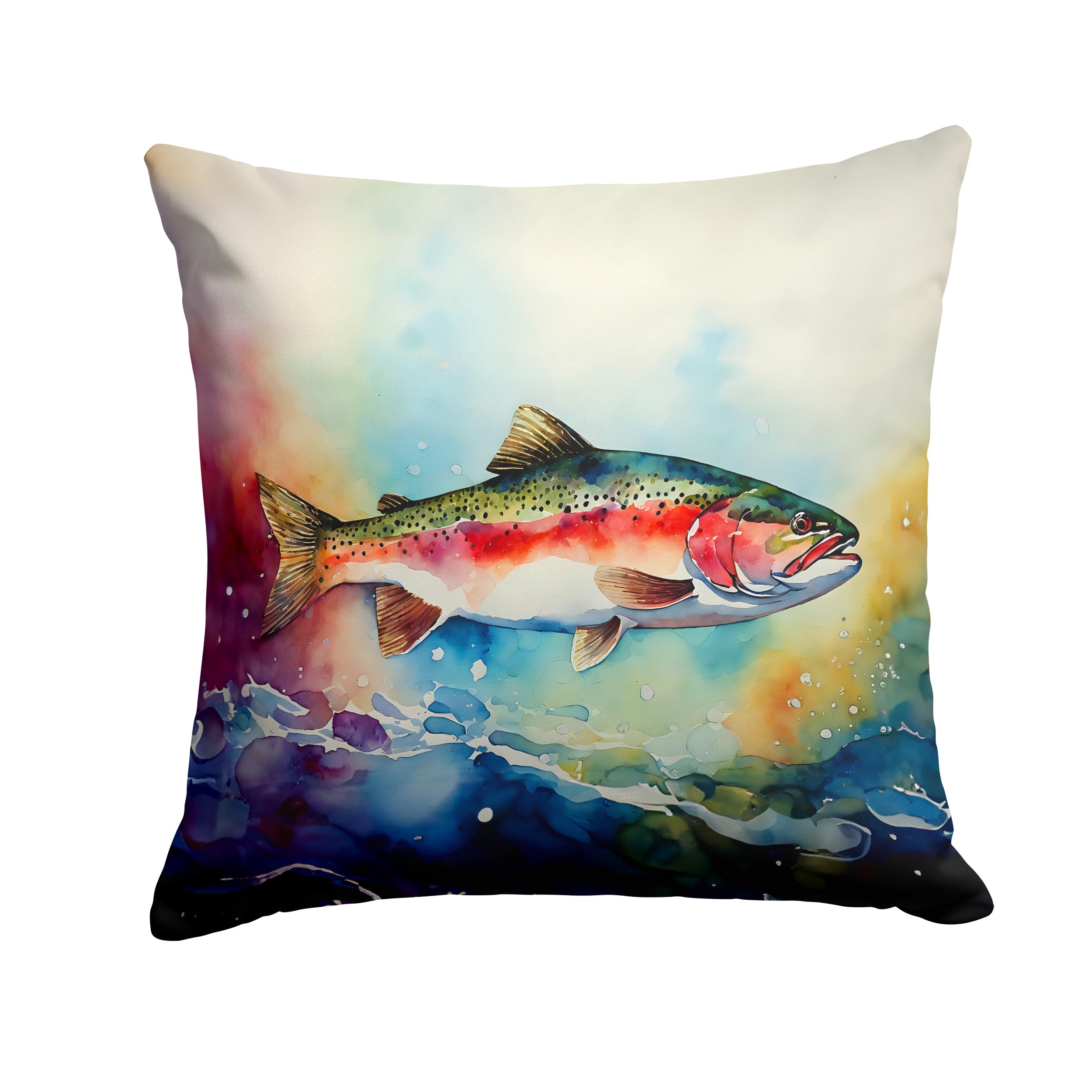 Rainbow Trout Throw Pillow