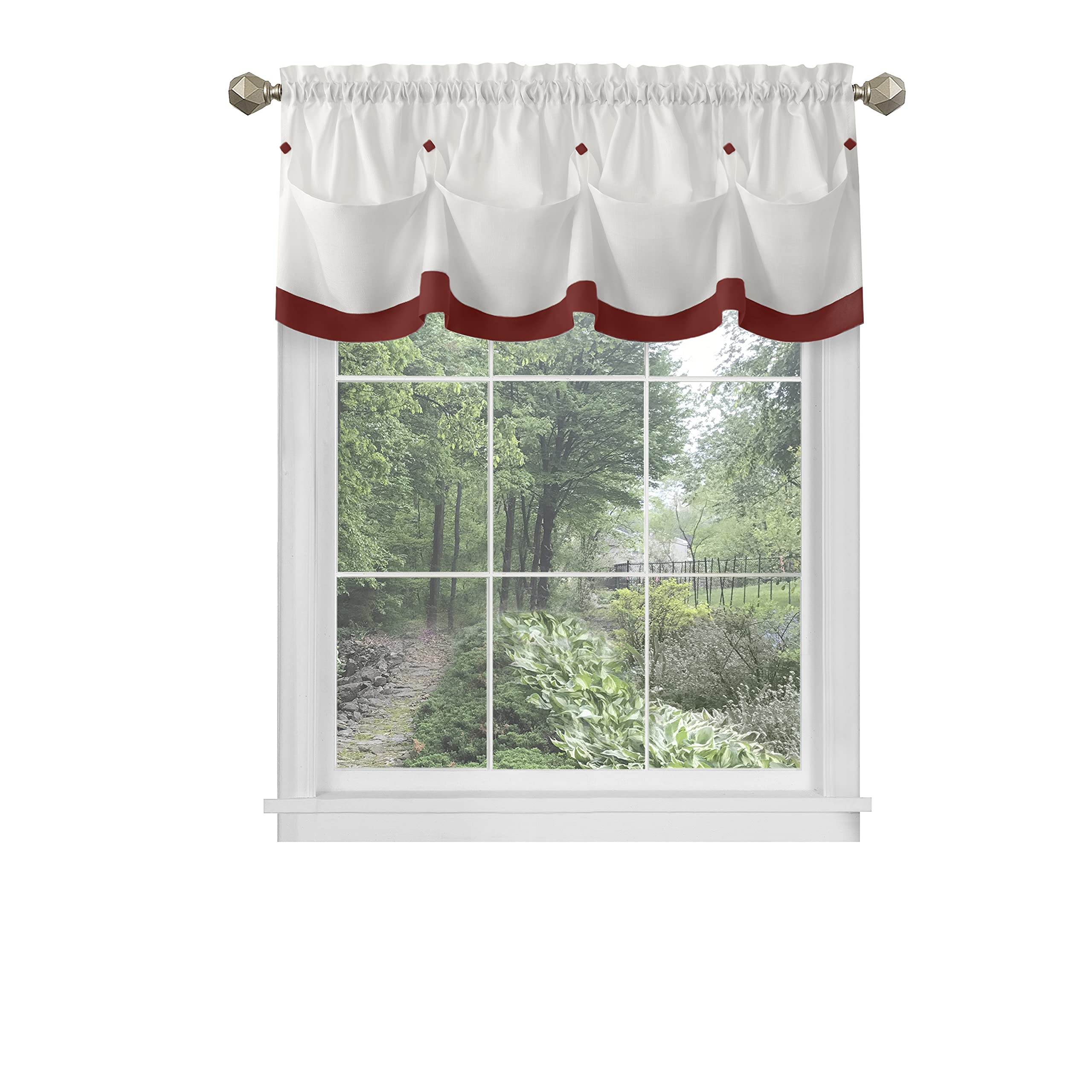 Lana Window Curtain Valance - 58x14 - Lava