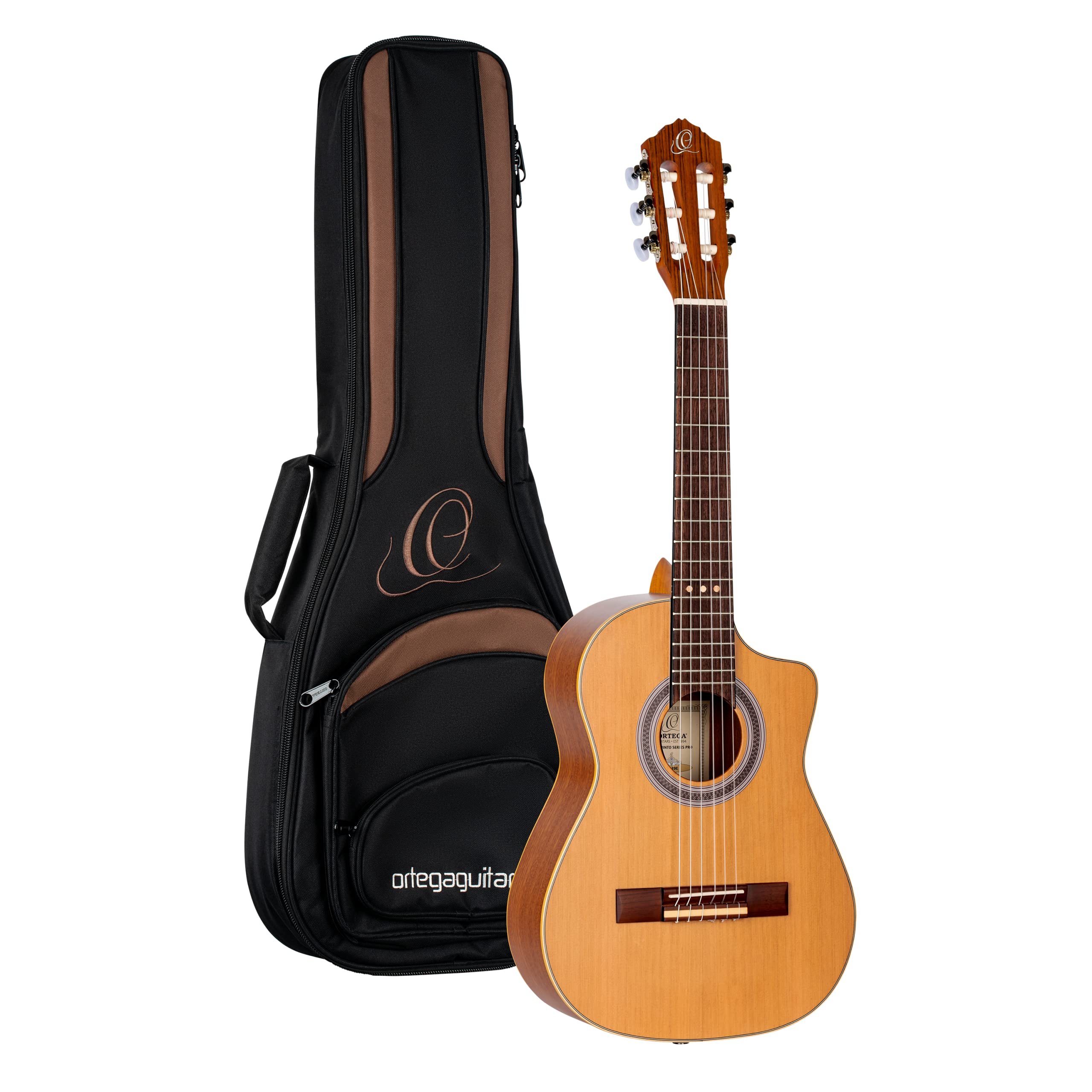 Requinto Series Pro Solid Top Acoustic-Electric Nylon String Guitar with Bag