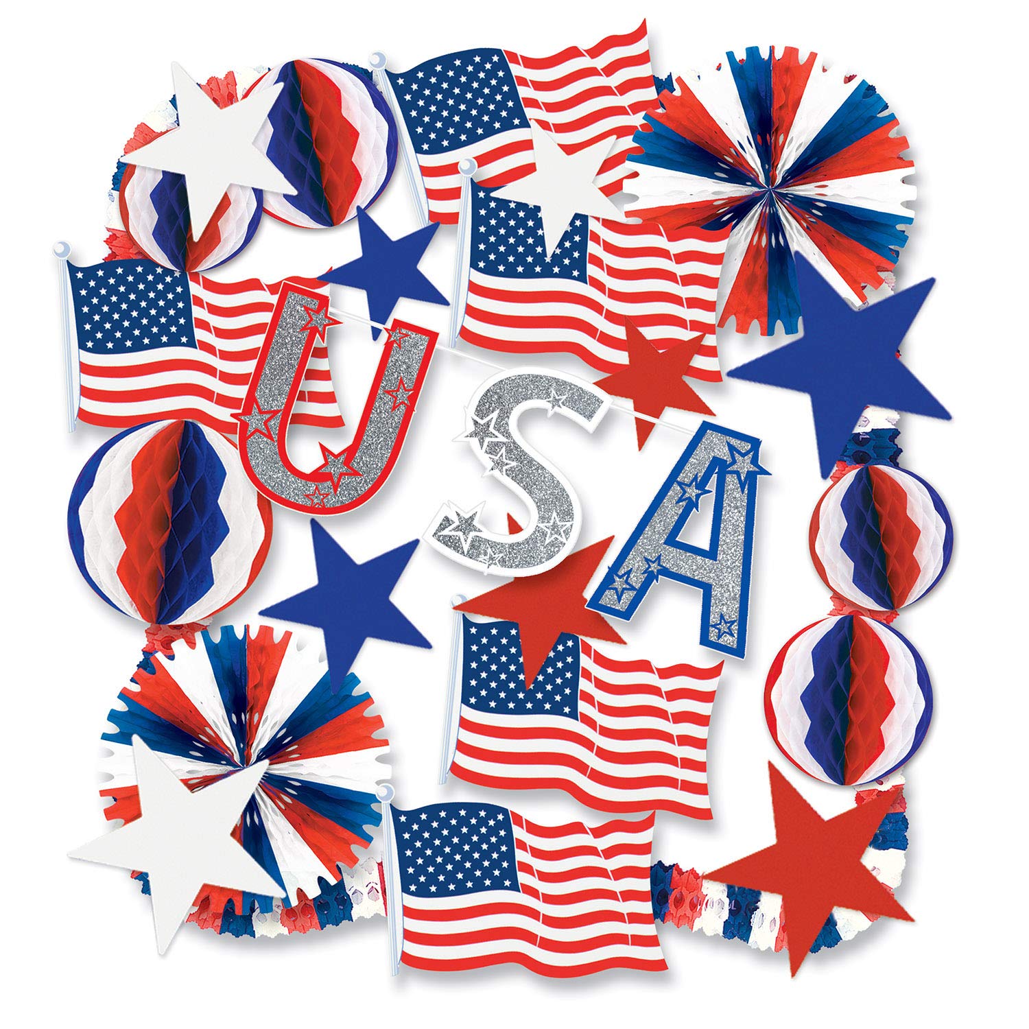 Patriotic Decorating Kit - 22 Pcs (Pack of 1)