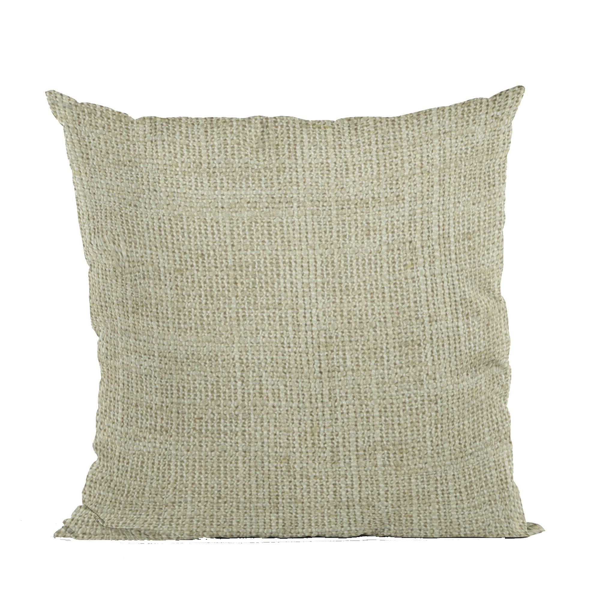 Plutus Flax Wall Textured Solid, With Open Weave. Luxury Throw Pillow - Double sided  20 x 30 Queen