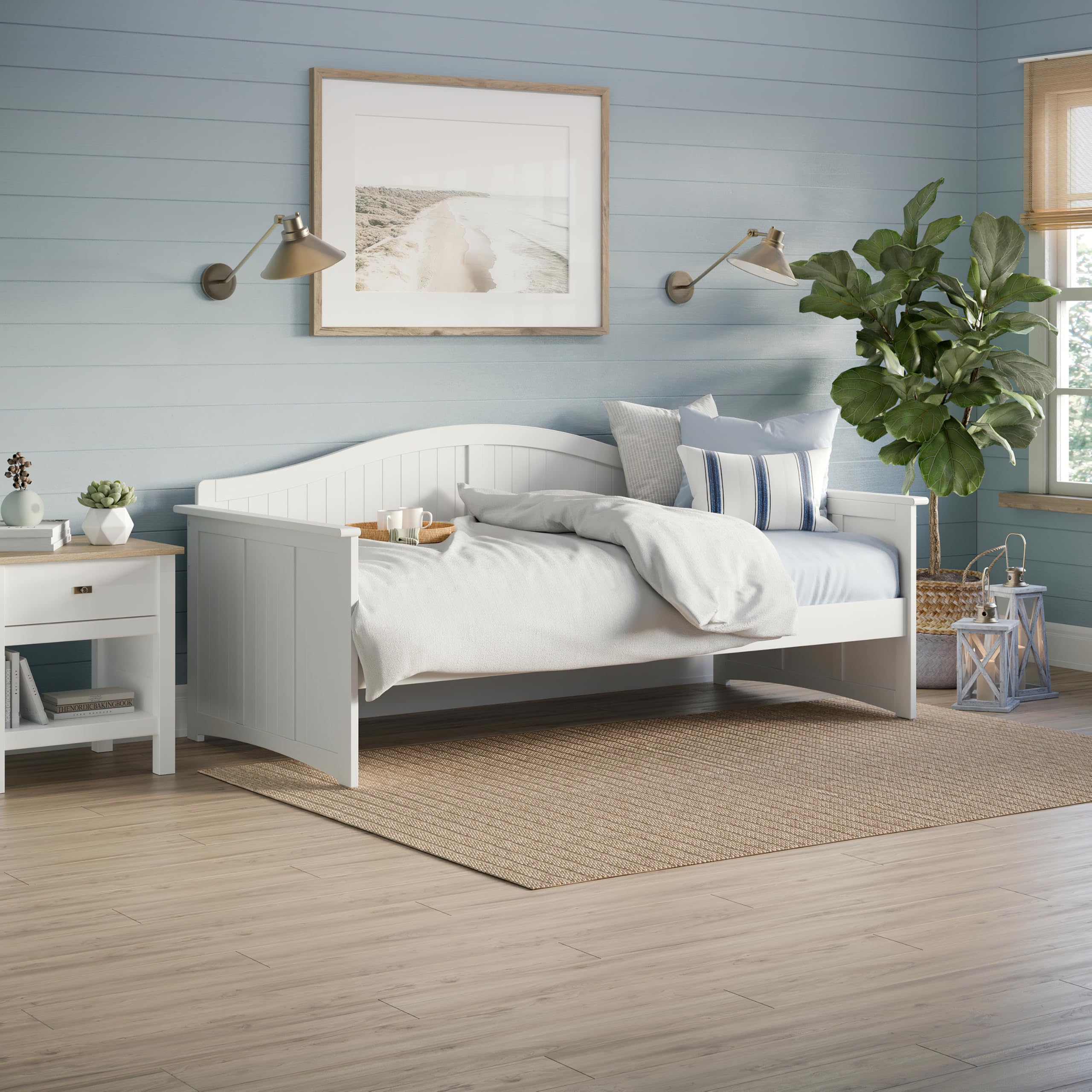 AFI Nantucket Twin Wood Daybed in White