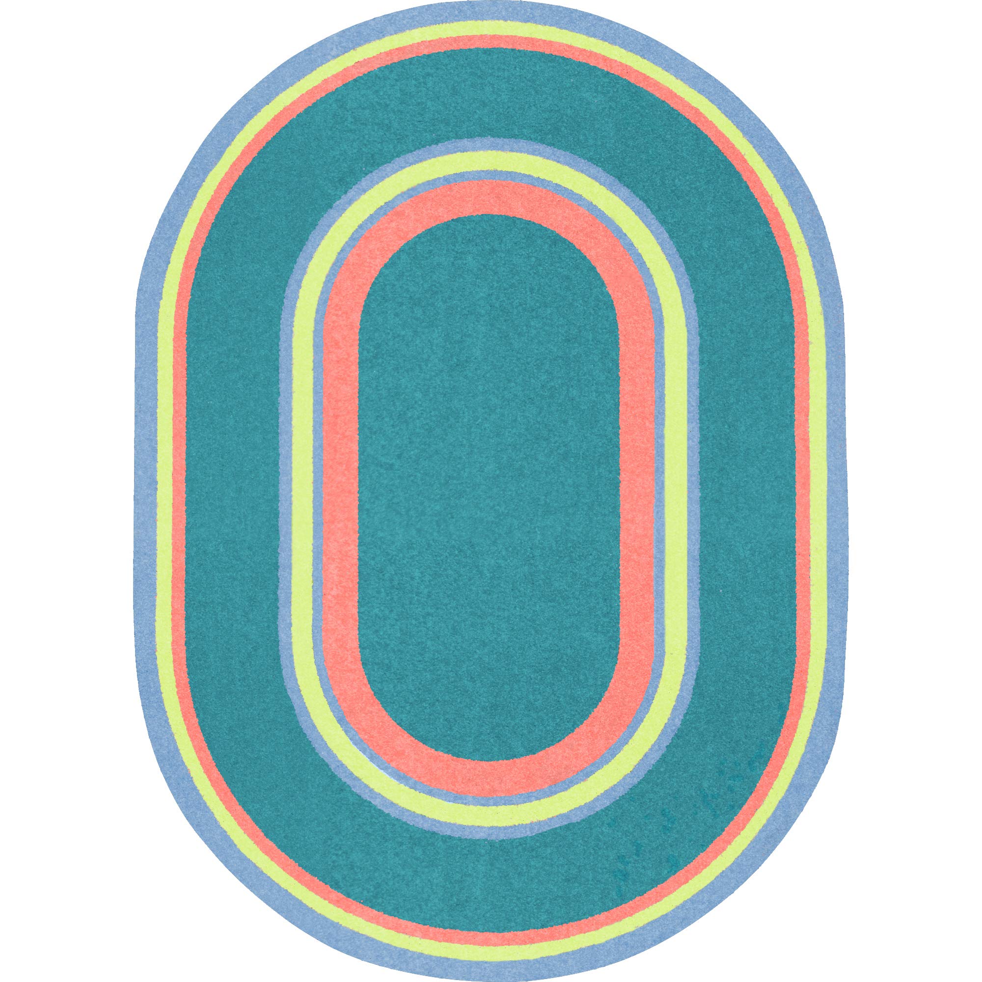 Joy Carpets Kid Essentials Ripples 310 x 54??Oval Indoor Area Rug in Color Teen