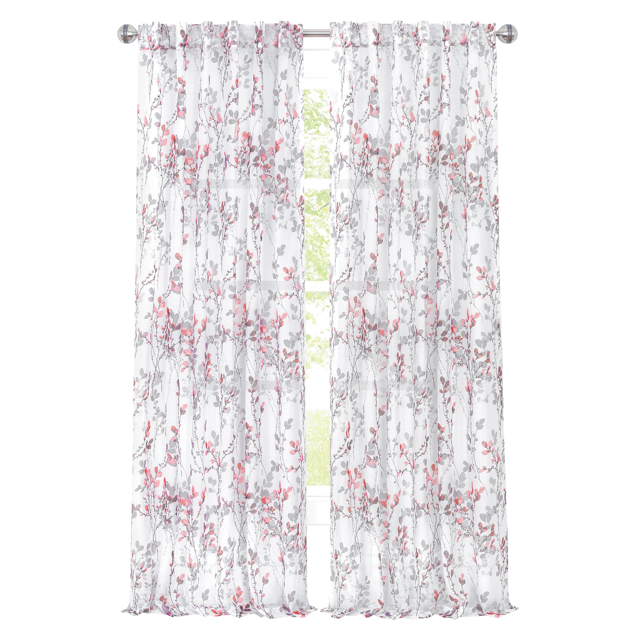 Misty Back Tab Window Curtain Panel - 52x84 -