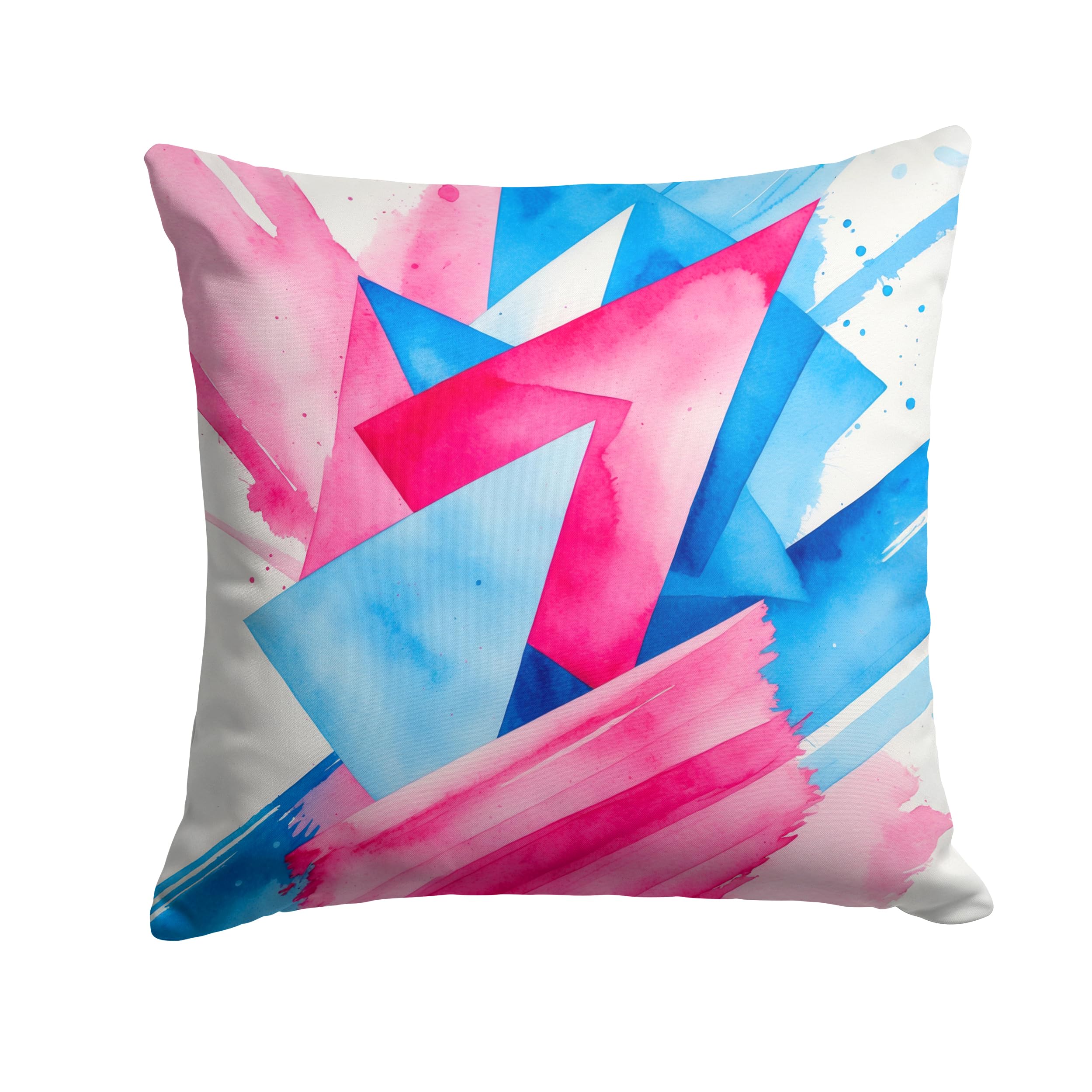 Carolines Treasures Trans and Proud Pride Throw Pillow Machine Washable, Indoor Outdoor Decorative Pillow for Couch, Bed or Patio, 18Hx18W