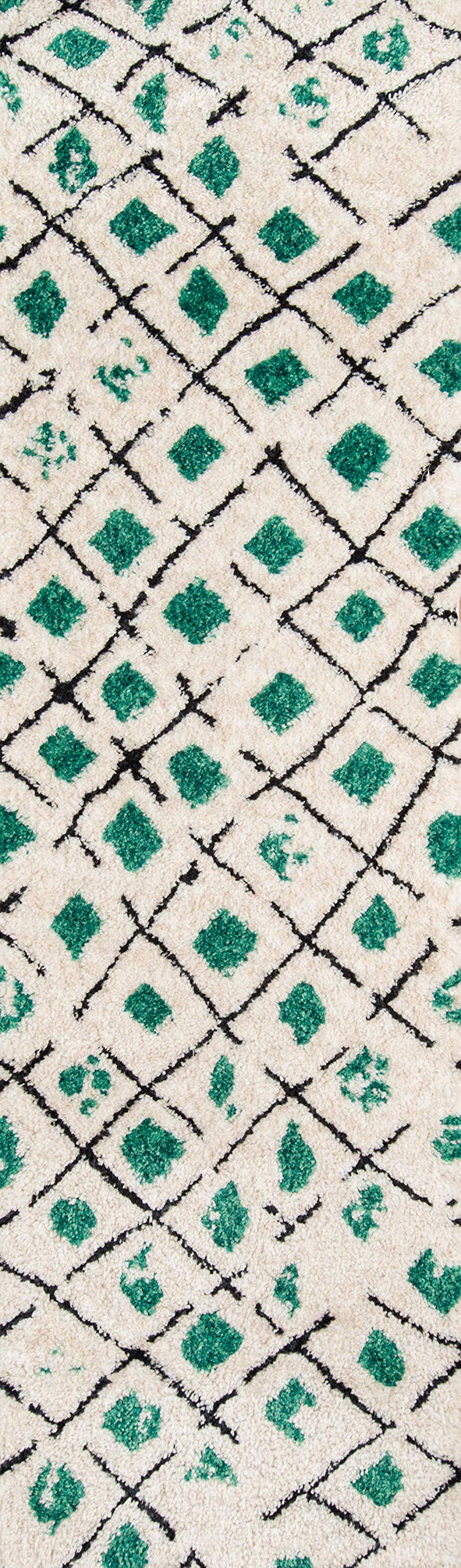 Novogratz Bungalow BUN-2 Green Tallulah 23 X 8 Runner