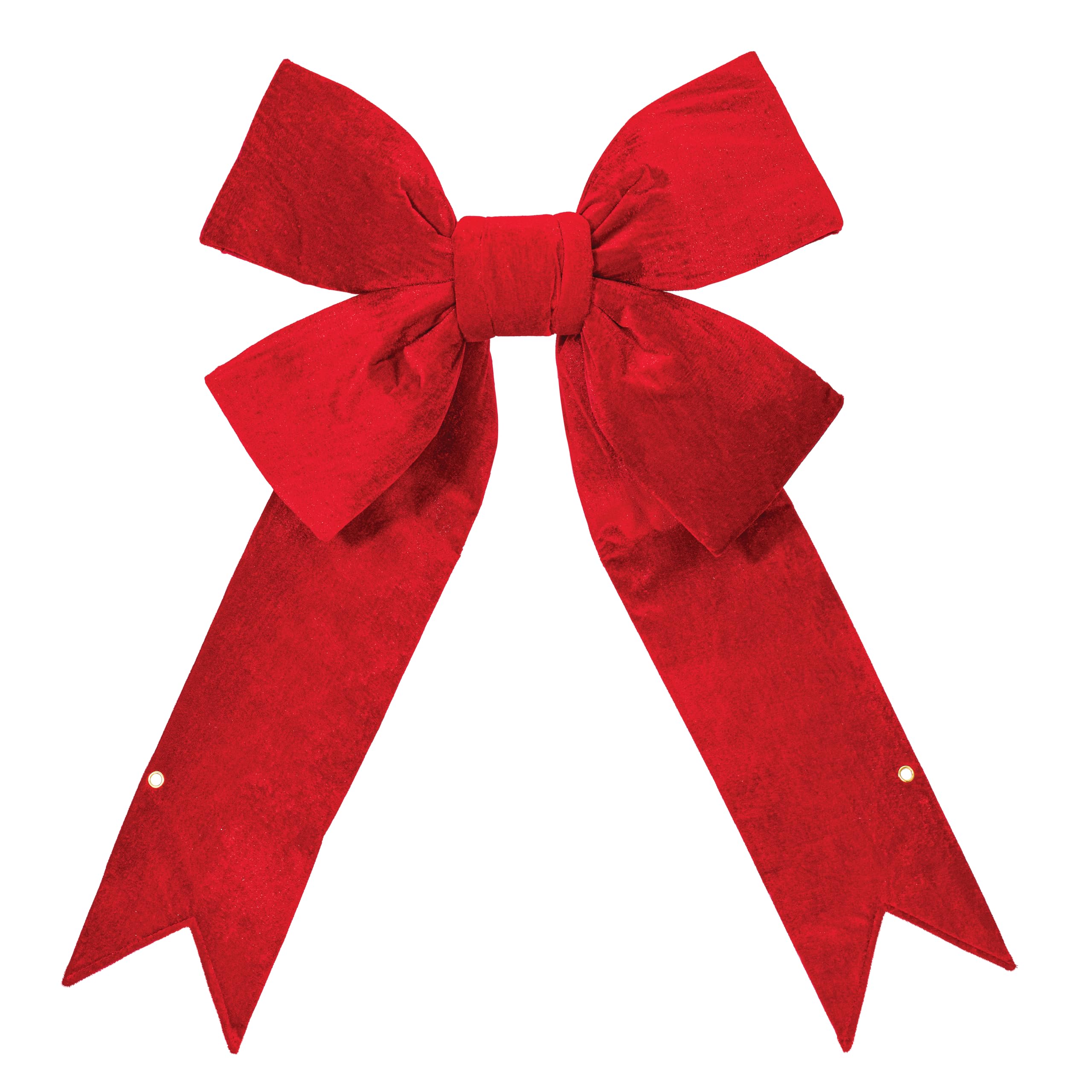 Casafoyer  24” x 30” Red Velvet Outdoor Bow 7” Size - L131324 - (Pack Of 2)