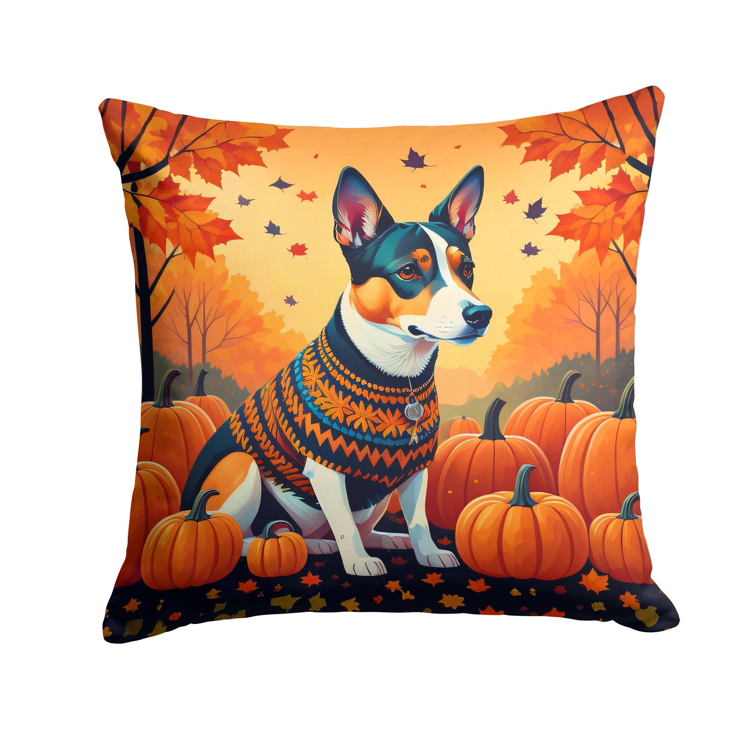 Basenji Fall Throw Pillow