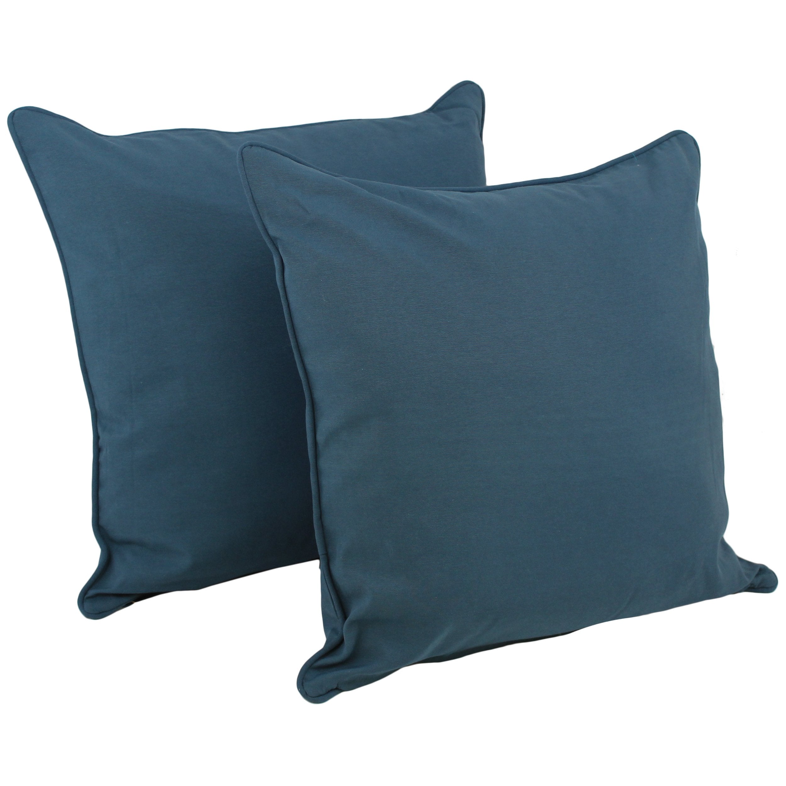 25-inch Double-corded Solid Twill Square Floor Pillows with Inserts (Set of 2) - Hot Pink