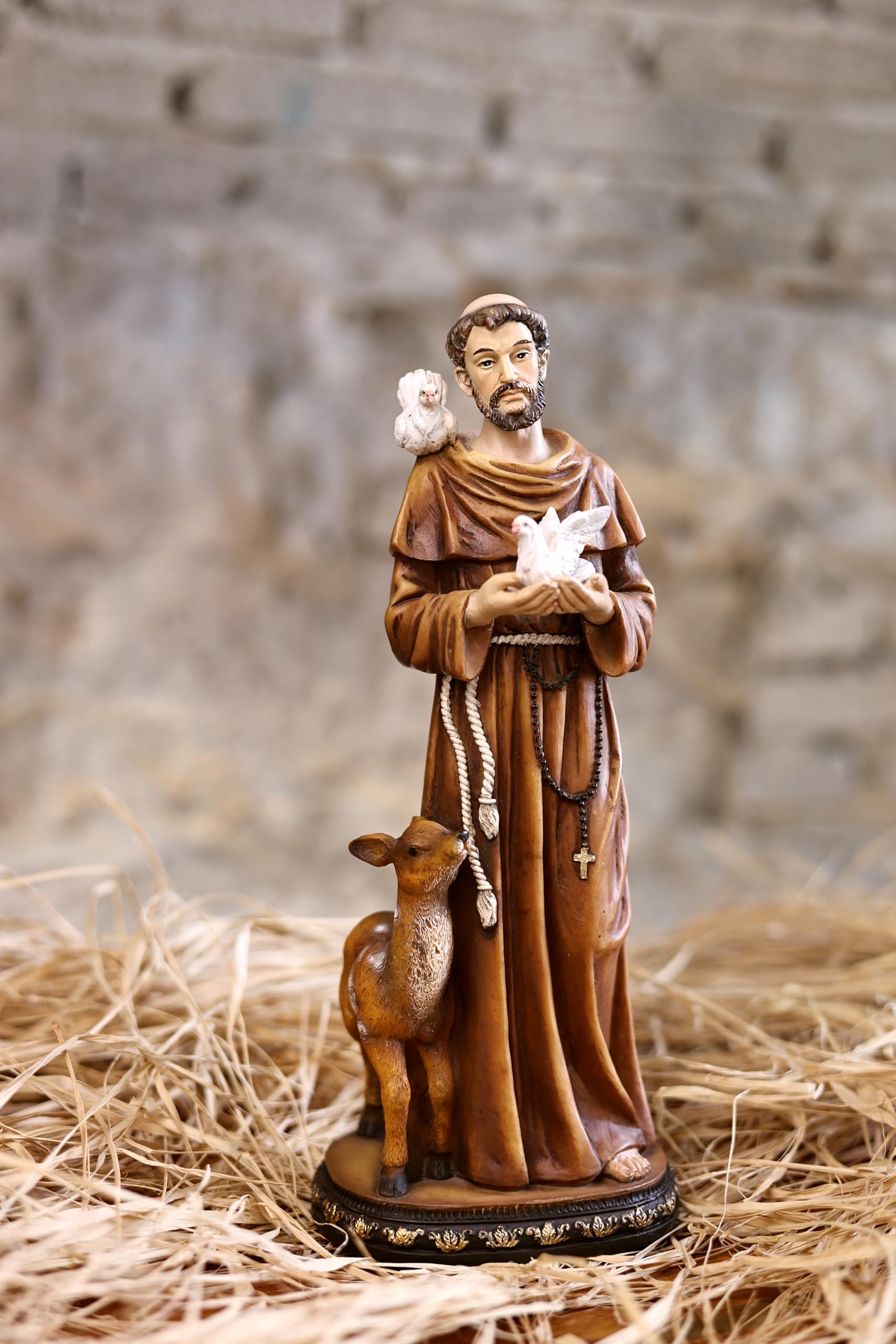 Hi-Line Gift Ltd 81725-12 12in St. Francis of Assis Statue Religious Decor