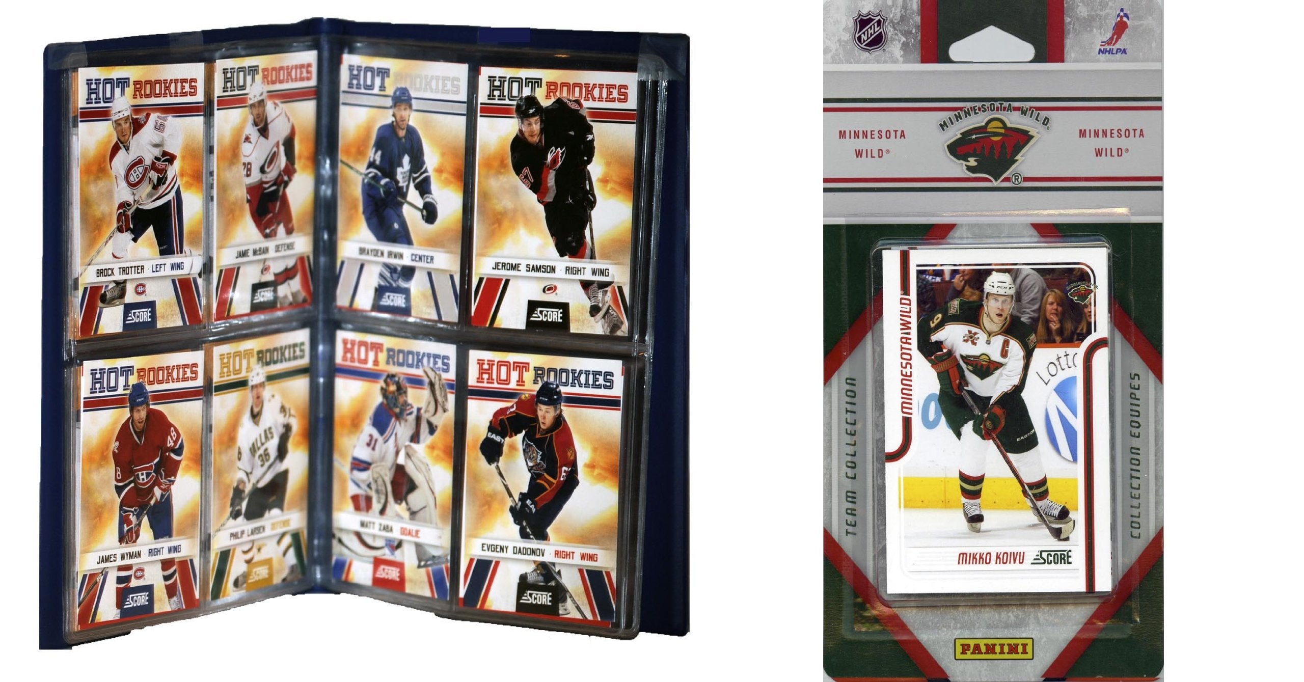 NHL Minnesota Wild Licensed 2011 Score Team Set and Storage Album