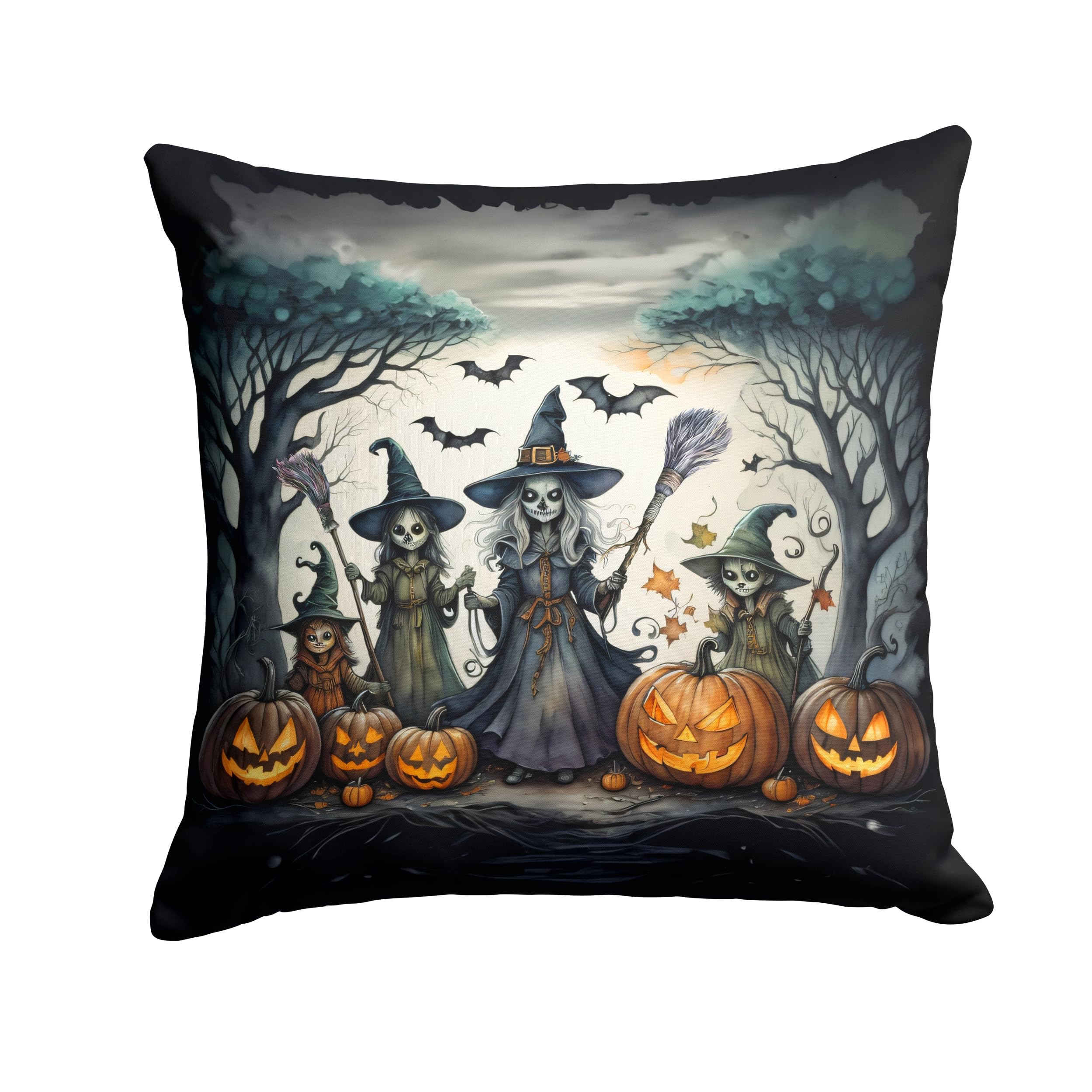 Witches Spooky Halloween Throw Pillow