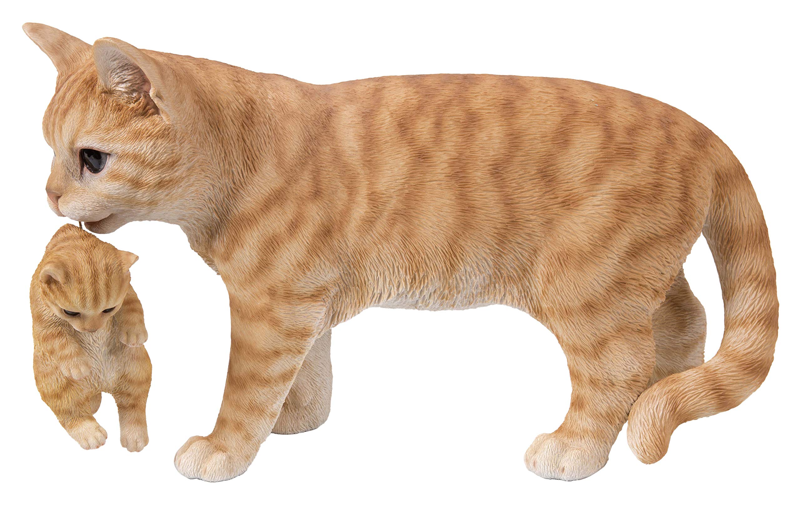 Hi-Line Gift Ltd 87757-N Mother Cat Carrying Kitten - Orange Tabby
