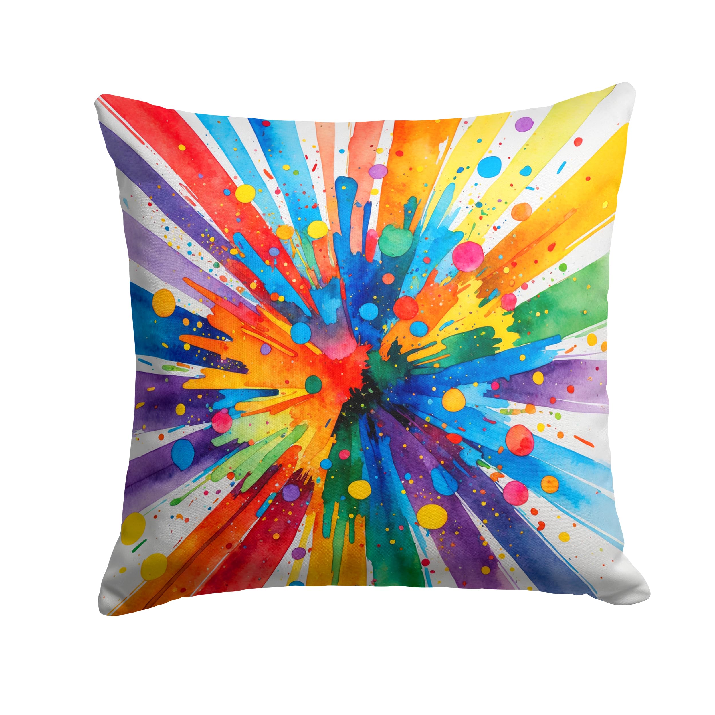 Carolines Treasures Gay Pride Joy as Resistance Throw Pillow Machine Washable, Indoor Outdoor Decorative Pillow for Couch, Bed or Patio, 18Hx18W