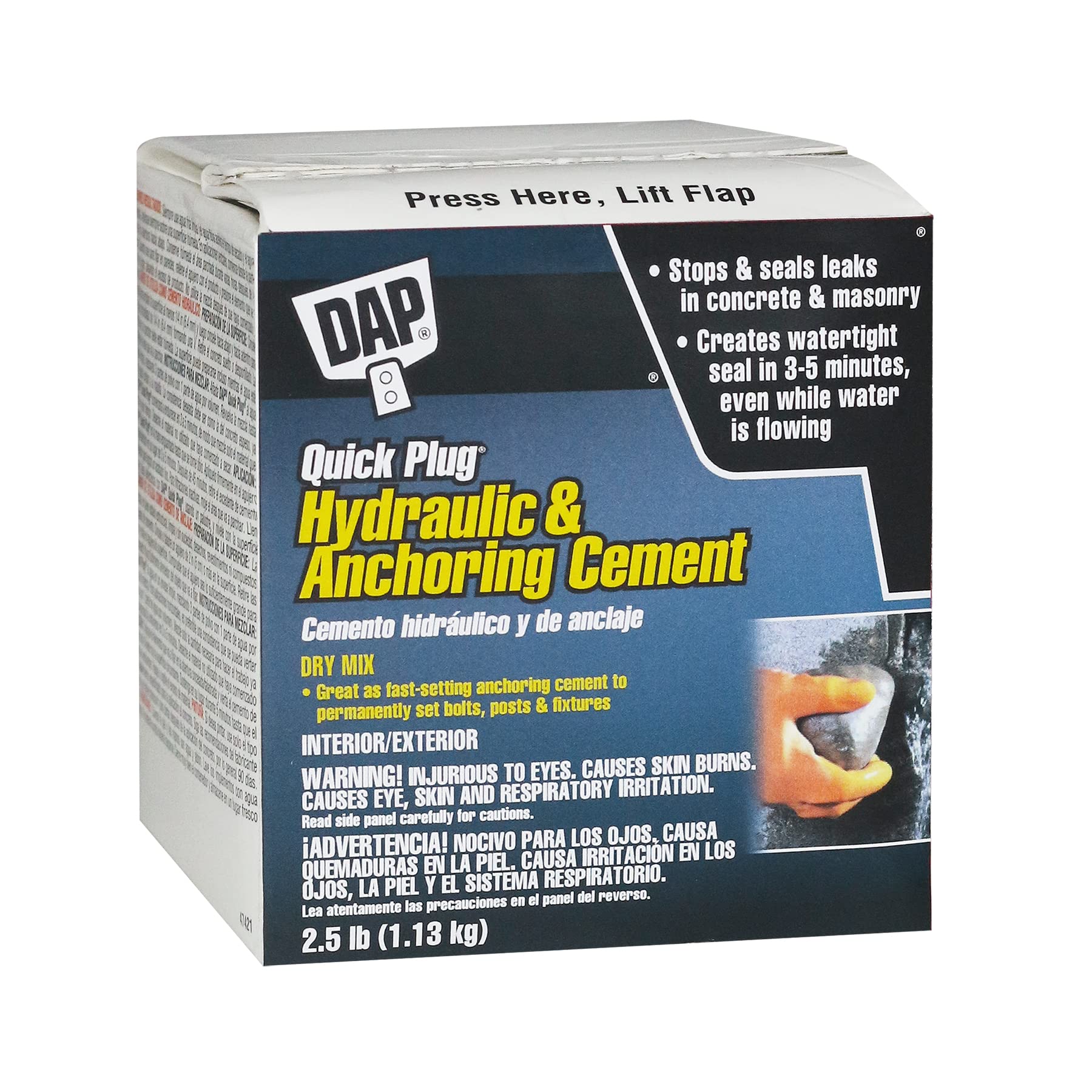 Dap 14084 2.5Lb Hydraulic Cement, 2.5 Lb, Gray