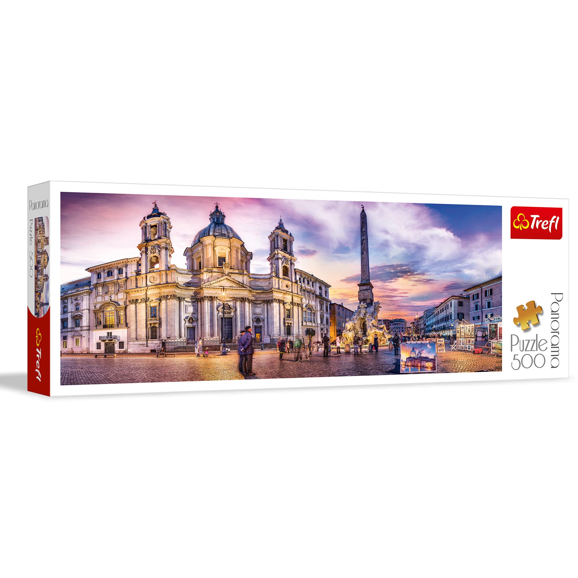 Trefl 500 Piece Panorama Jigsaw Puzzle, Piazza Navona, Rome, Italy