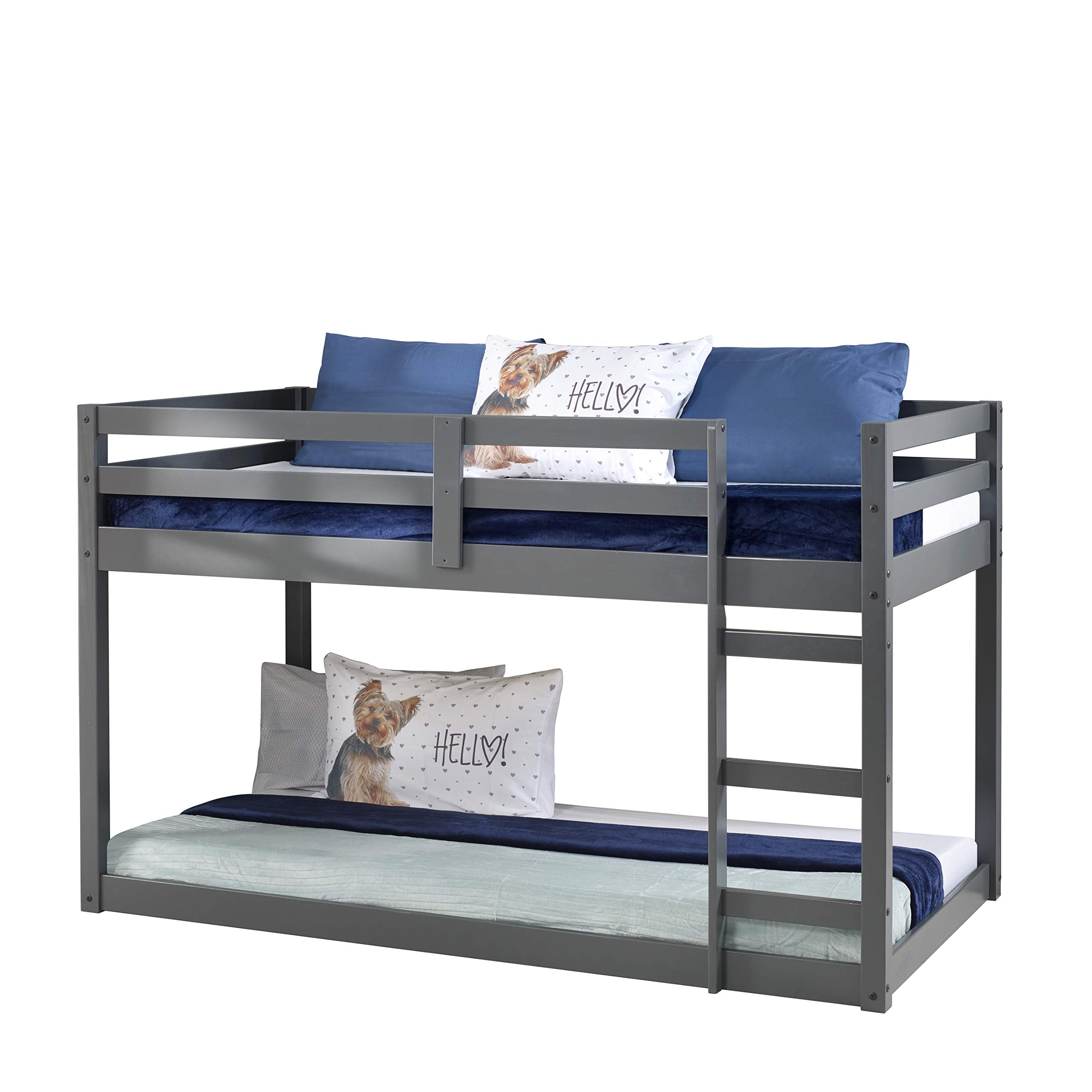 Acme Gaston Wooden Frame Loft Bed In Gray