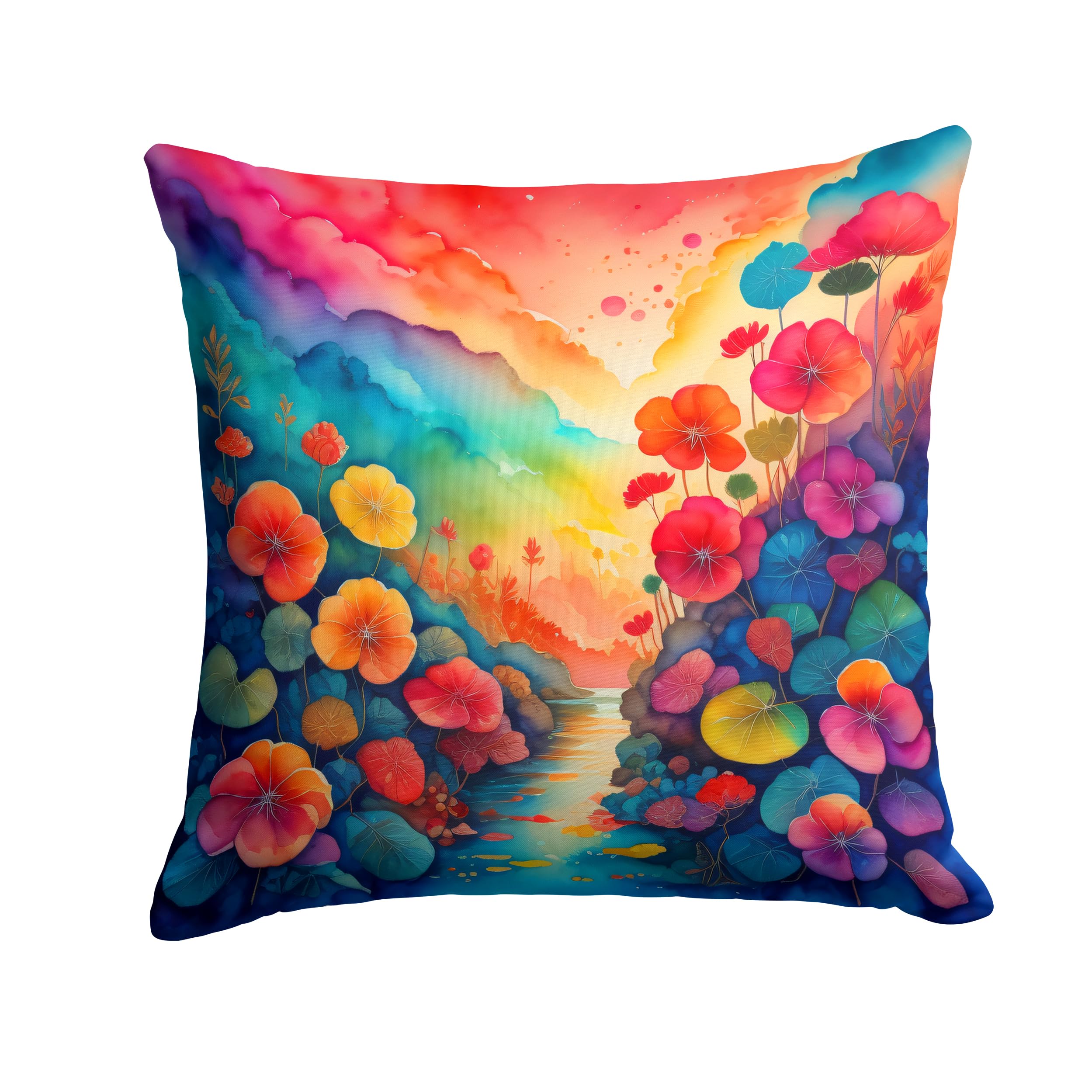 Colorful Begonias Throw Pillow