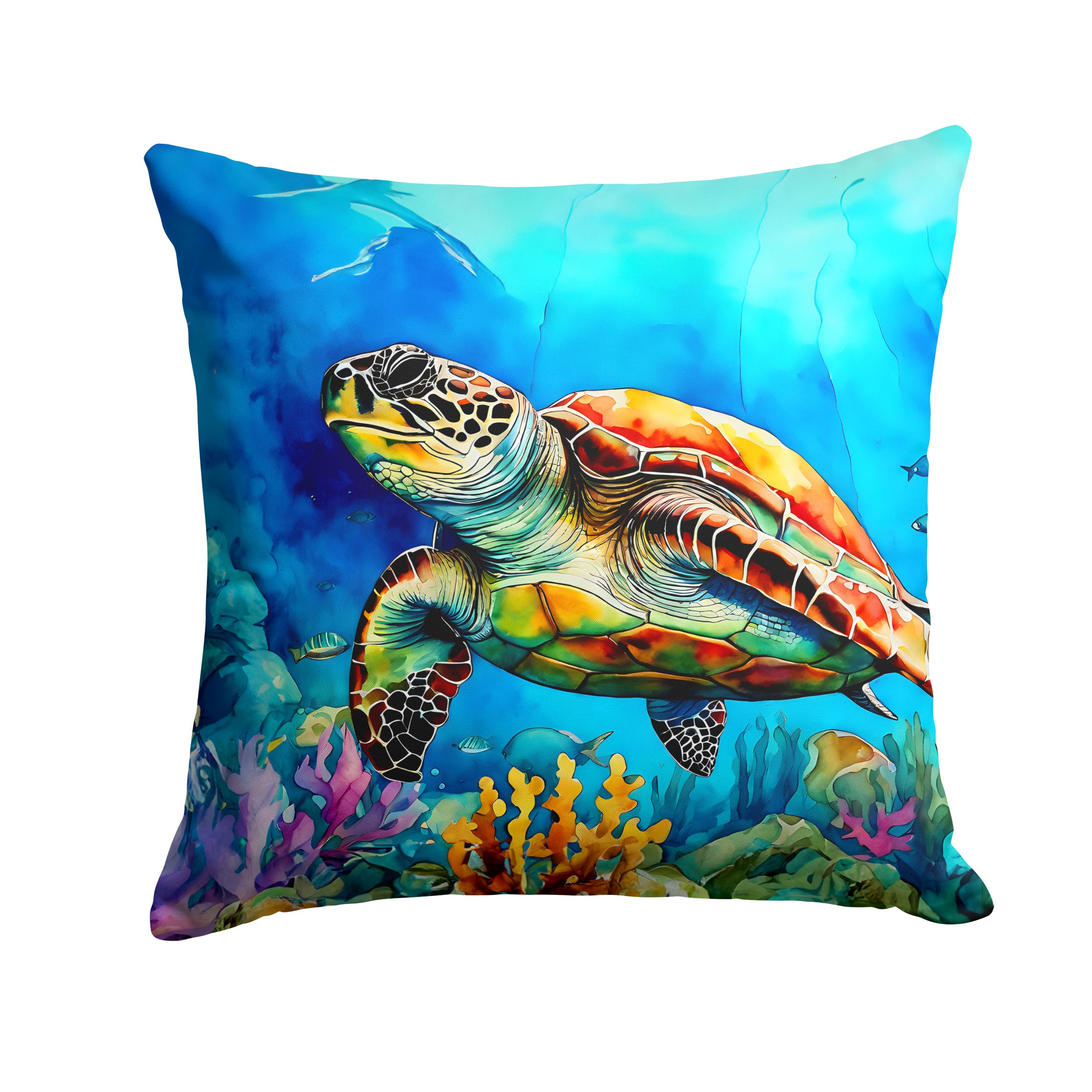 Loggerhead Sea Turtle Throw Pillow