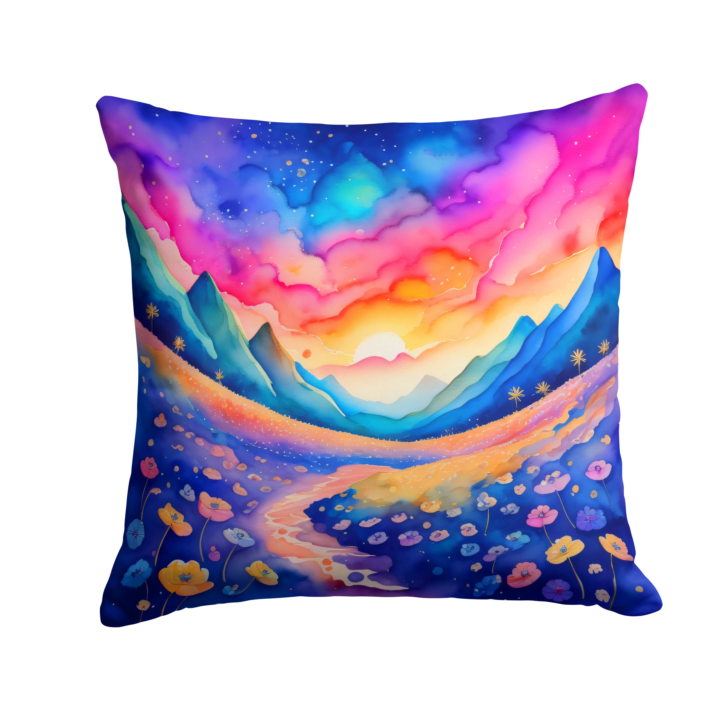 Colorful Periwinkles Throw Pillow