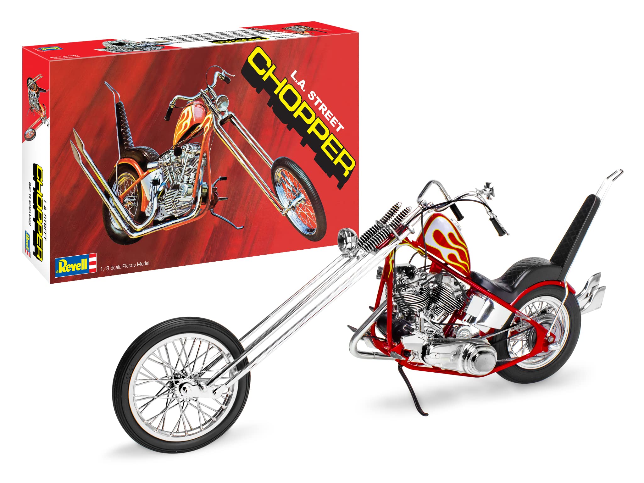 Level 5 Model Kit LA Street Chopper Motorcycle 1/8 Scale Model by Revell
