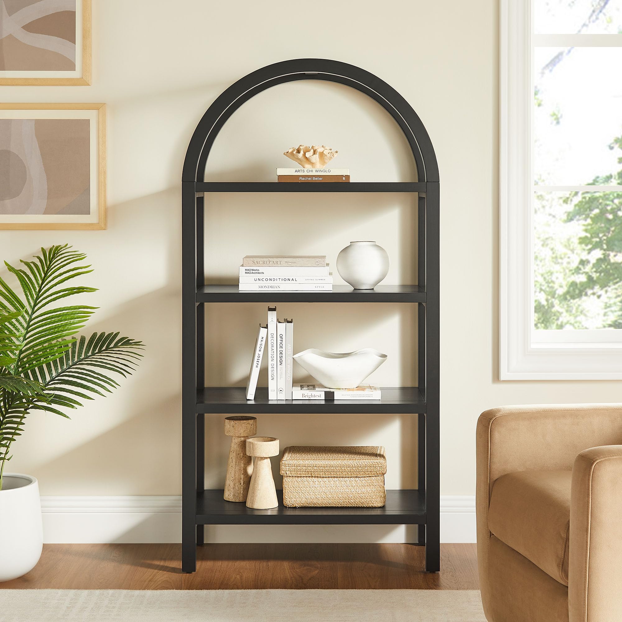 Vexley 60 Inch Arched Bookshelf by Modway