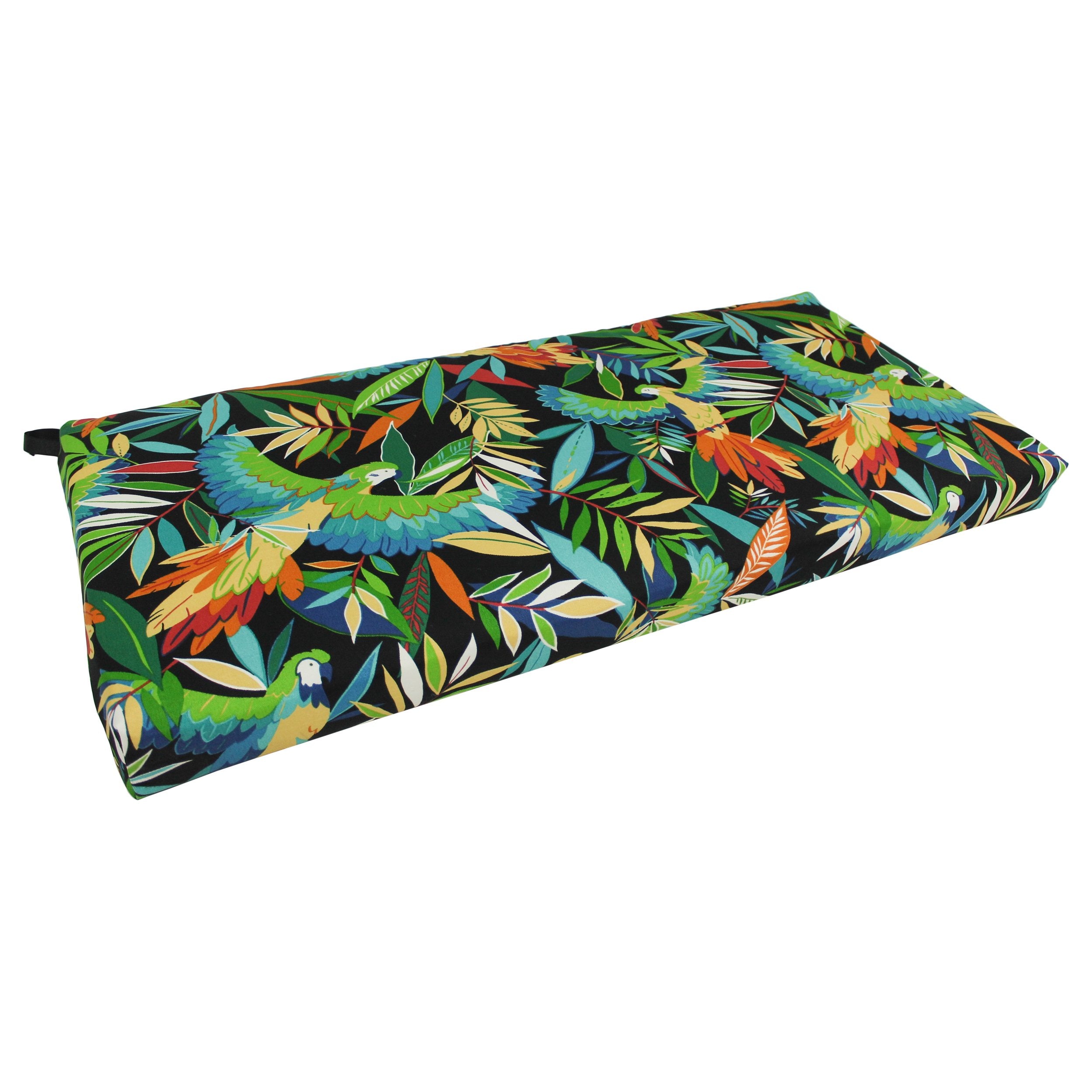 45-inch by 19-inch Outdoor Spun Polyester Loveseat Cushion - Tucuman Ebony