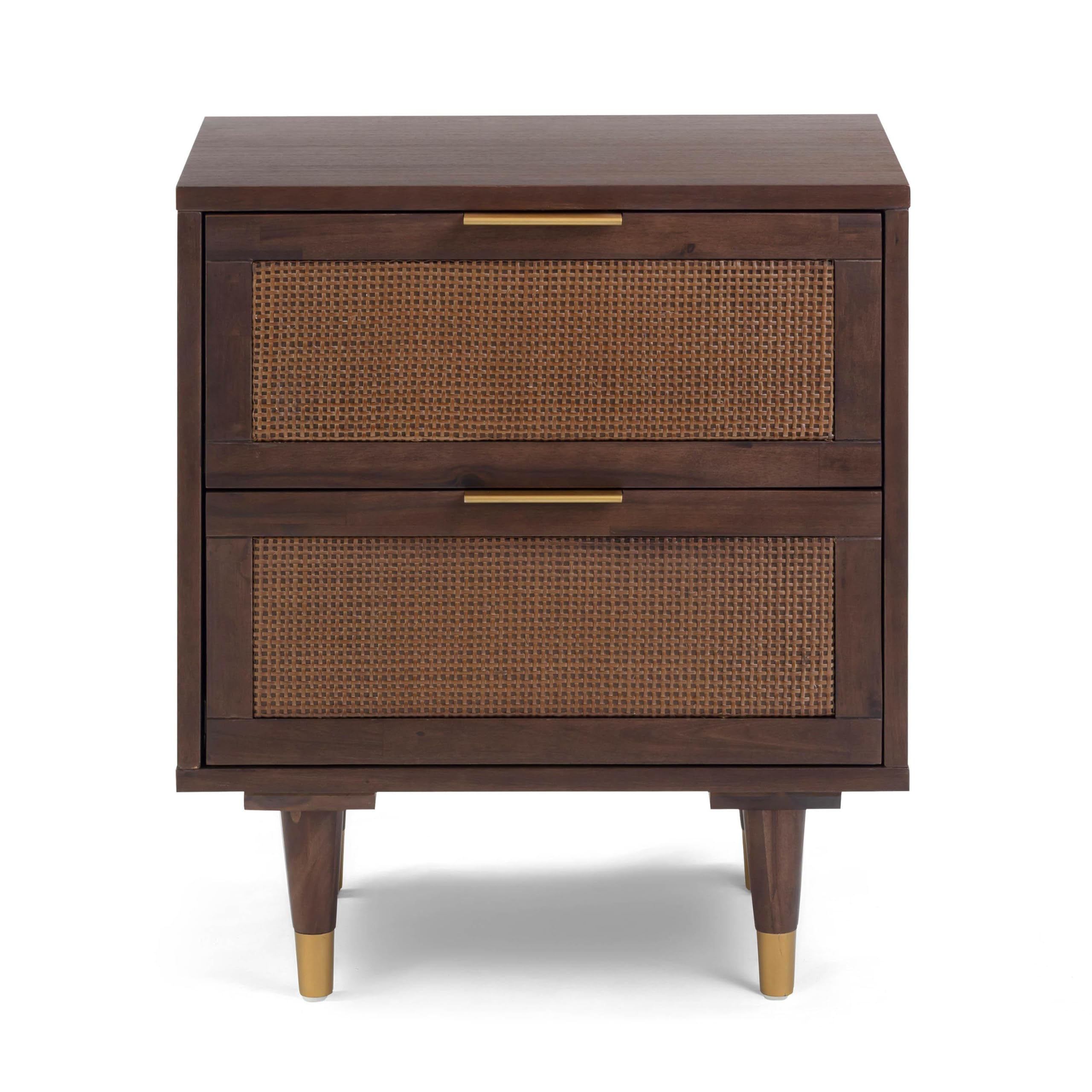 Sierra Dark Chocolate Brown 2 Drawer Nightstand